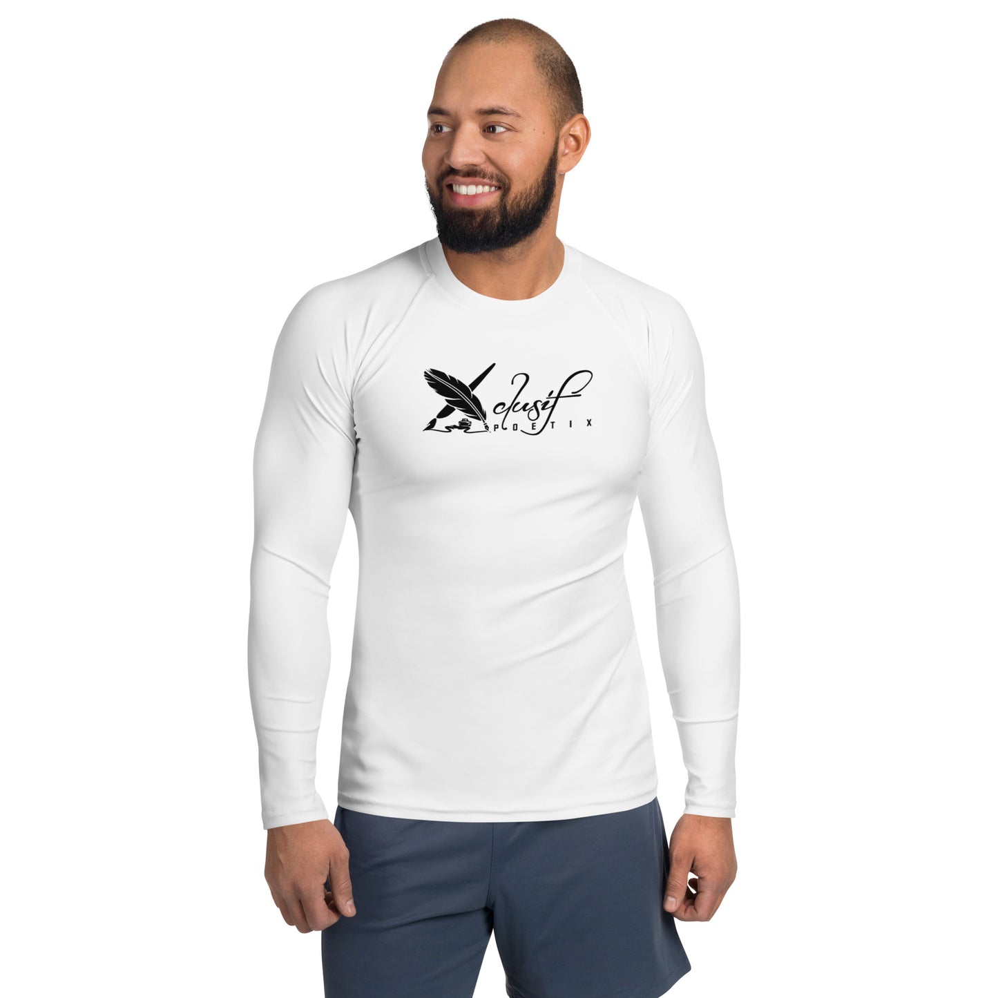 XCLUSIF POETIX WHITE & BLACK Men's Rash Guard