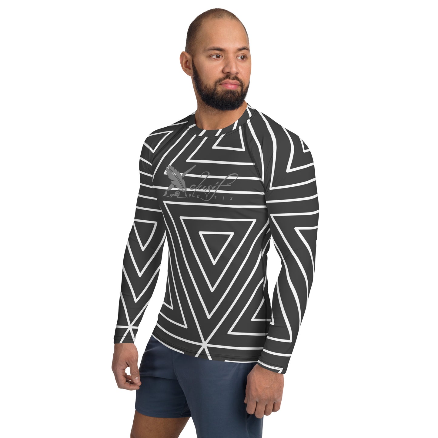 XCLUSIF POETIX BLACK TRIANGLE Men's Rash Guard