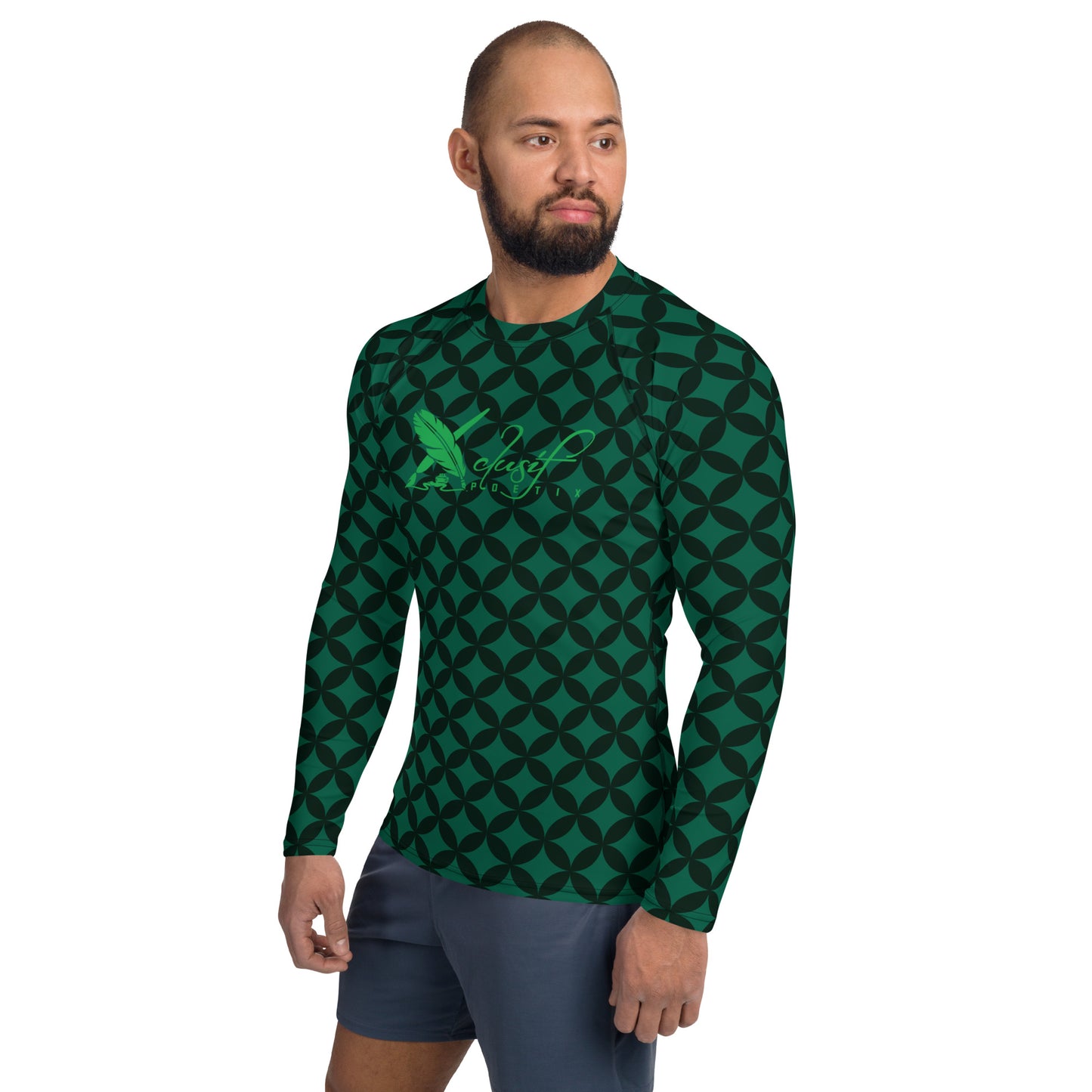 XCLUSIF POETIX LUXURY GREEN Men's Rash Guard