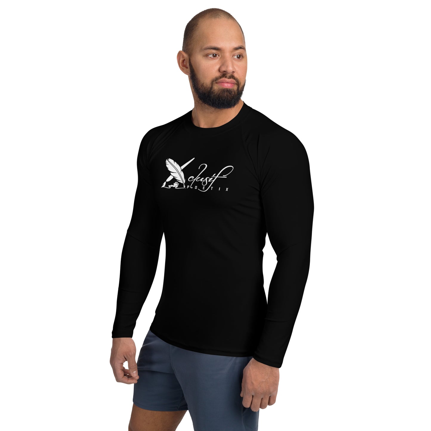 XCLUSIF POETIX BLACK & WHITE Men's Rash Guard