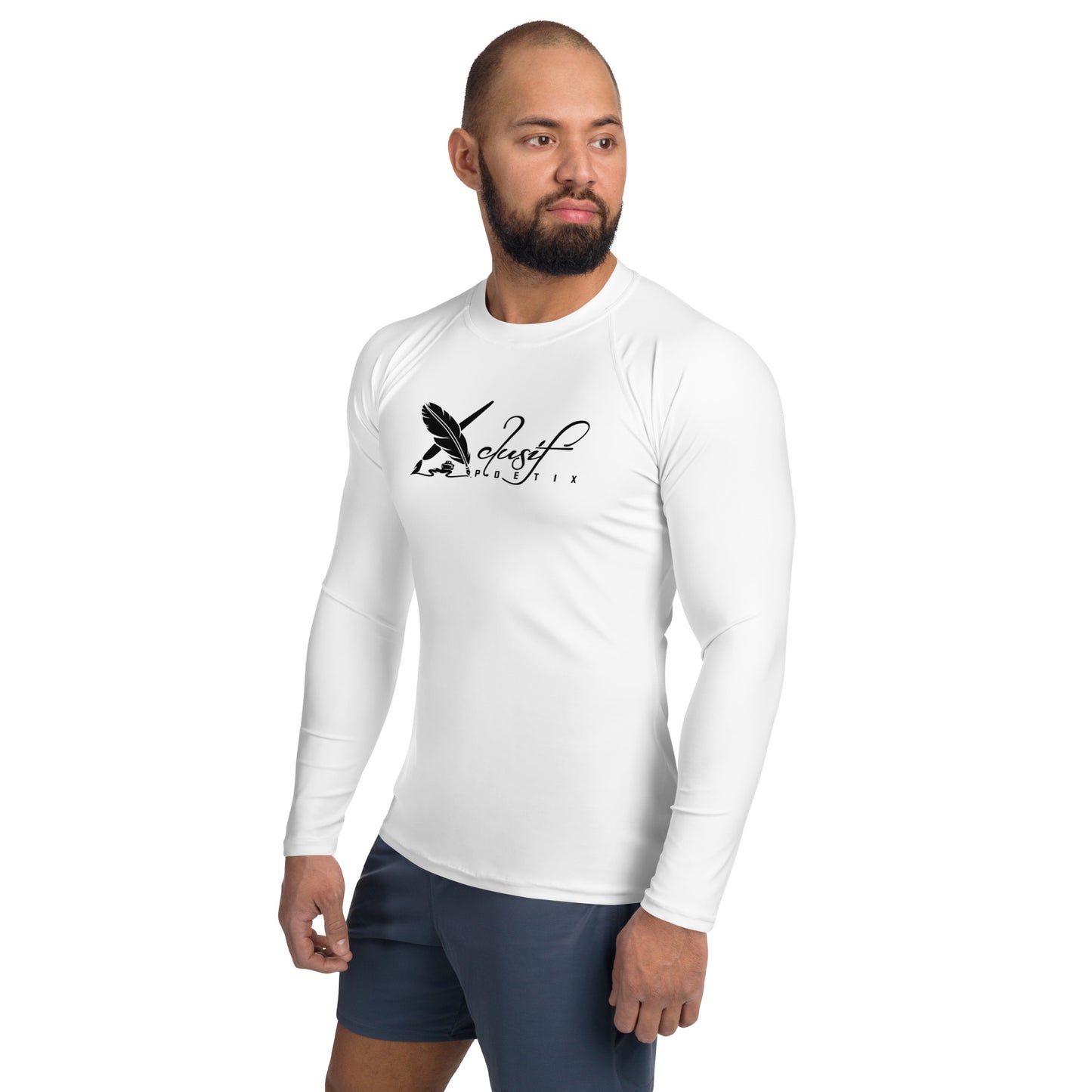 XCLUSIF POETIX WHITE & BLACK Men's Rash Guard