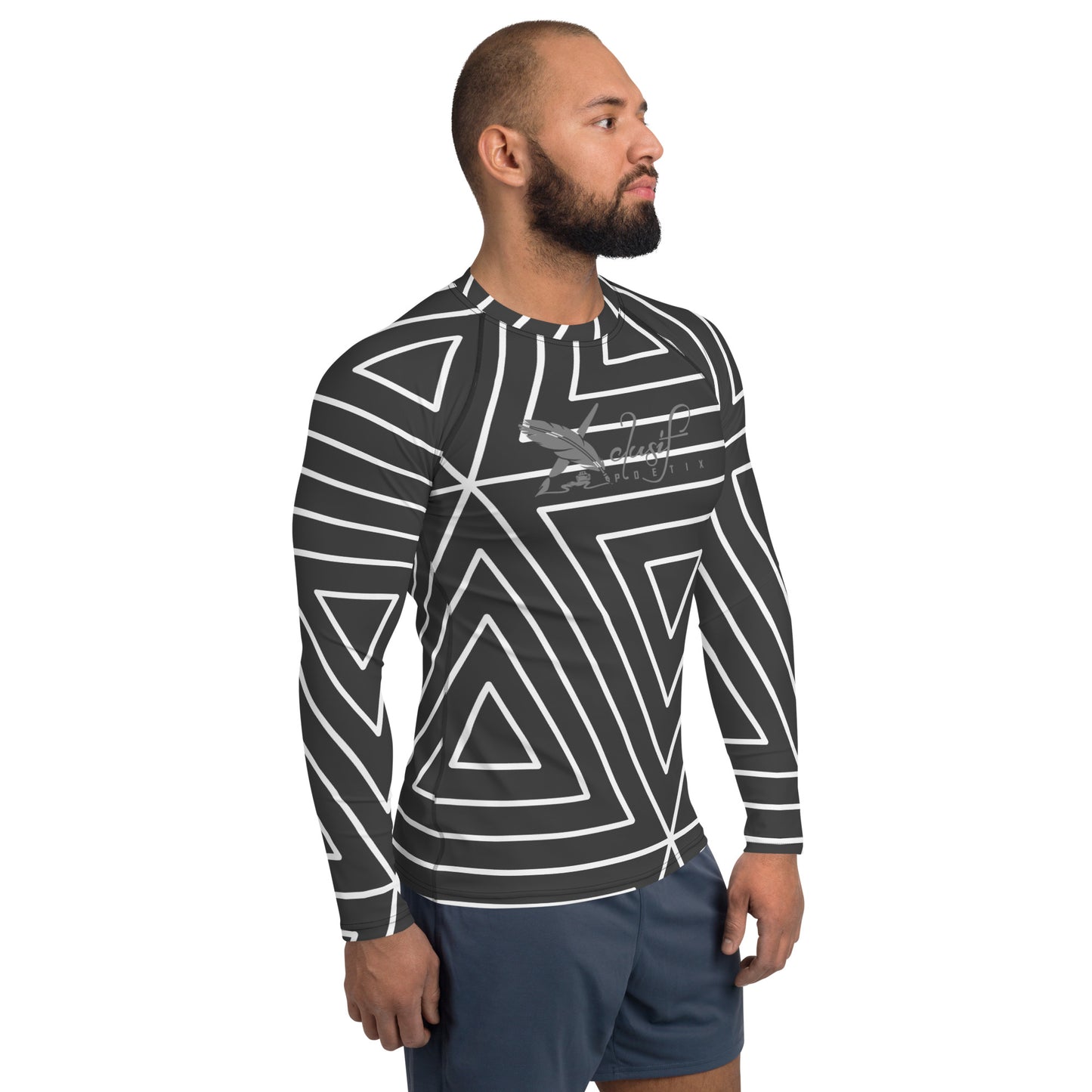 XCLUSIF POETIX BLACK TRIANGLE Men's Rash Guard