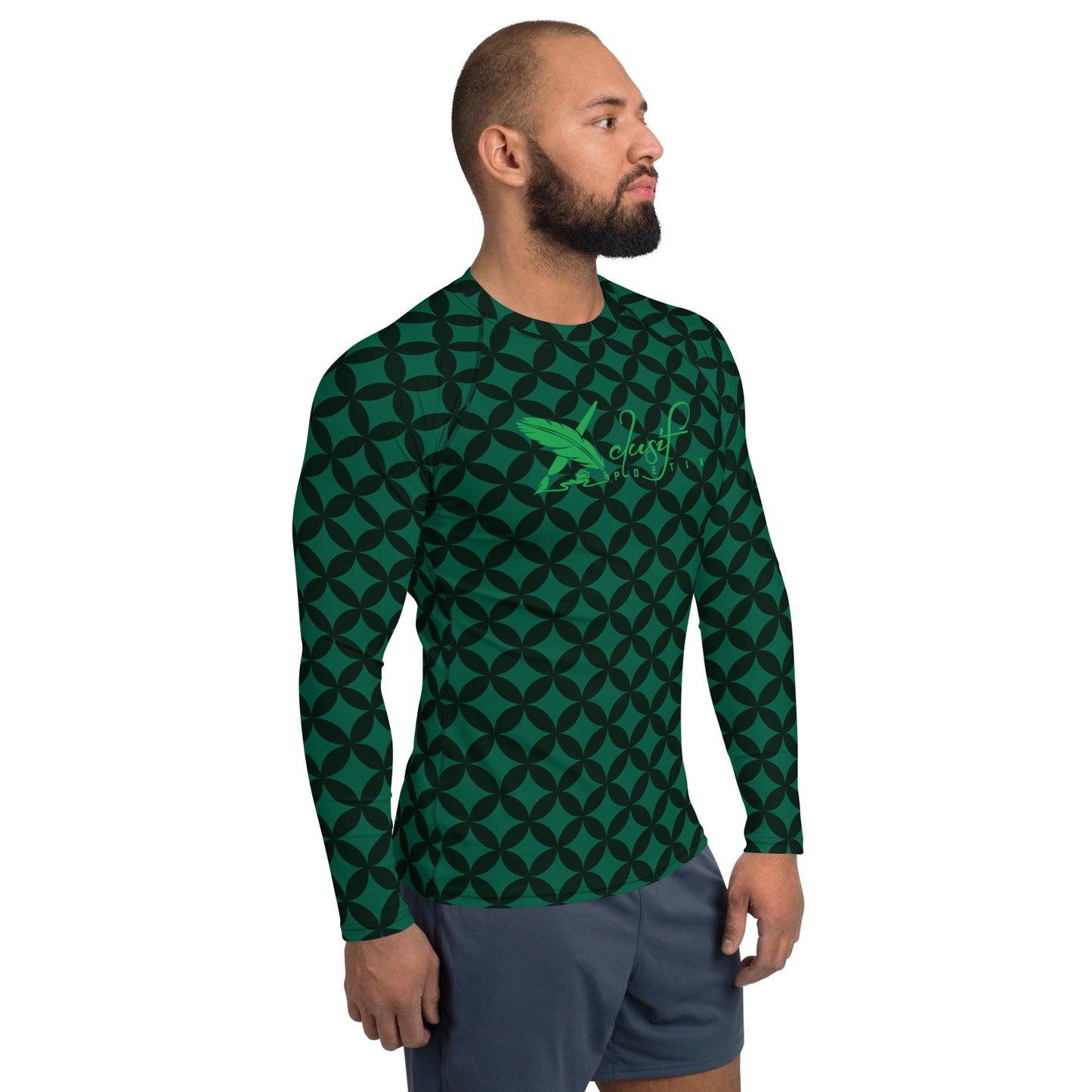 XCLUSIF POETIX LUXURY GREEN Men's Rash Guard