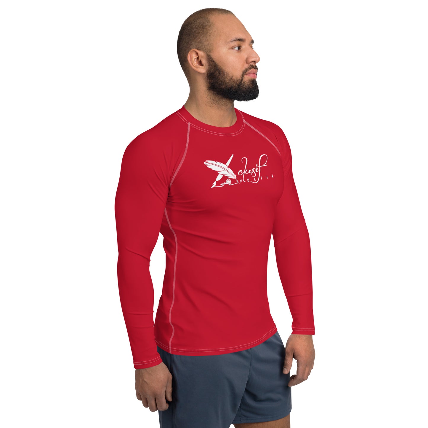 XCLUSIF POETIX RED & WHITE Men's Rash Guard