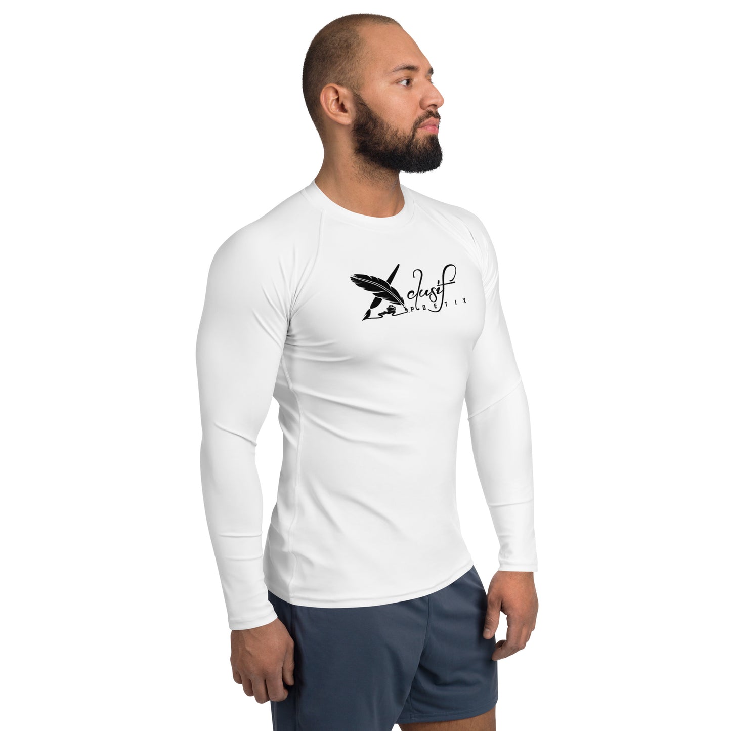 XCLUSIF POETIX WHITE & BLACK Men's Rash Guard