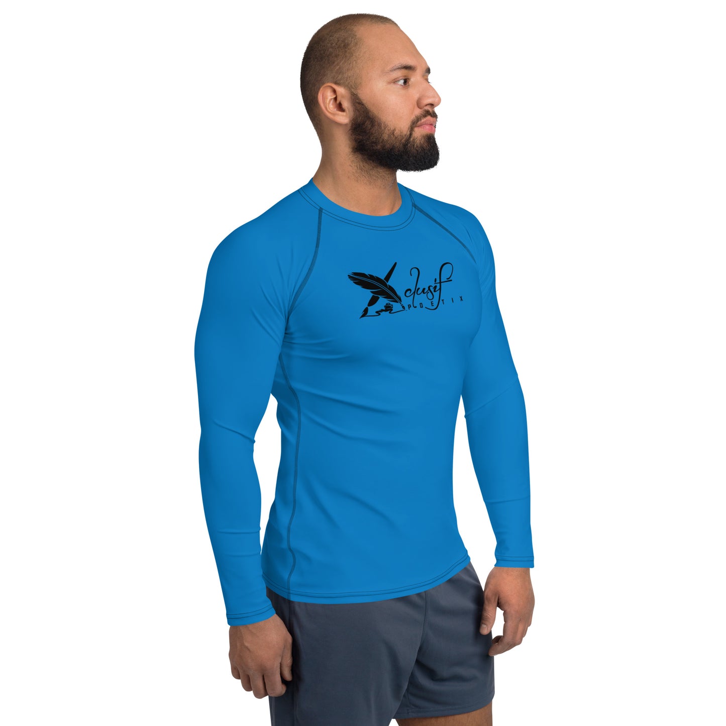 XCLUSIF POETIX BLUE & BLACK Men's Rash Guard