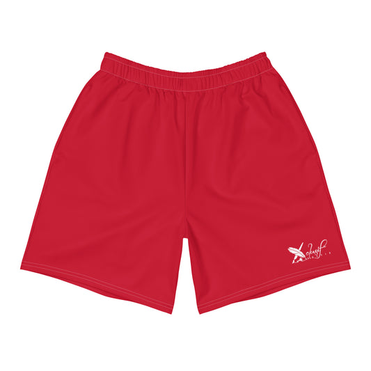 XCLUSIF POETIX RED & WHITE LOGO Men's Athletic Shorts