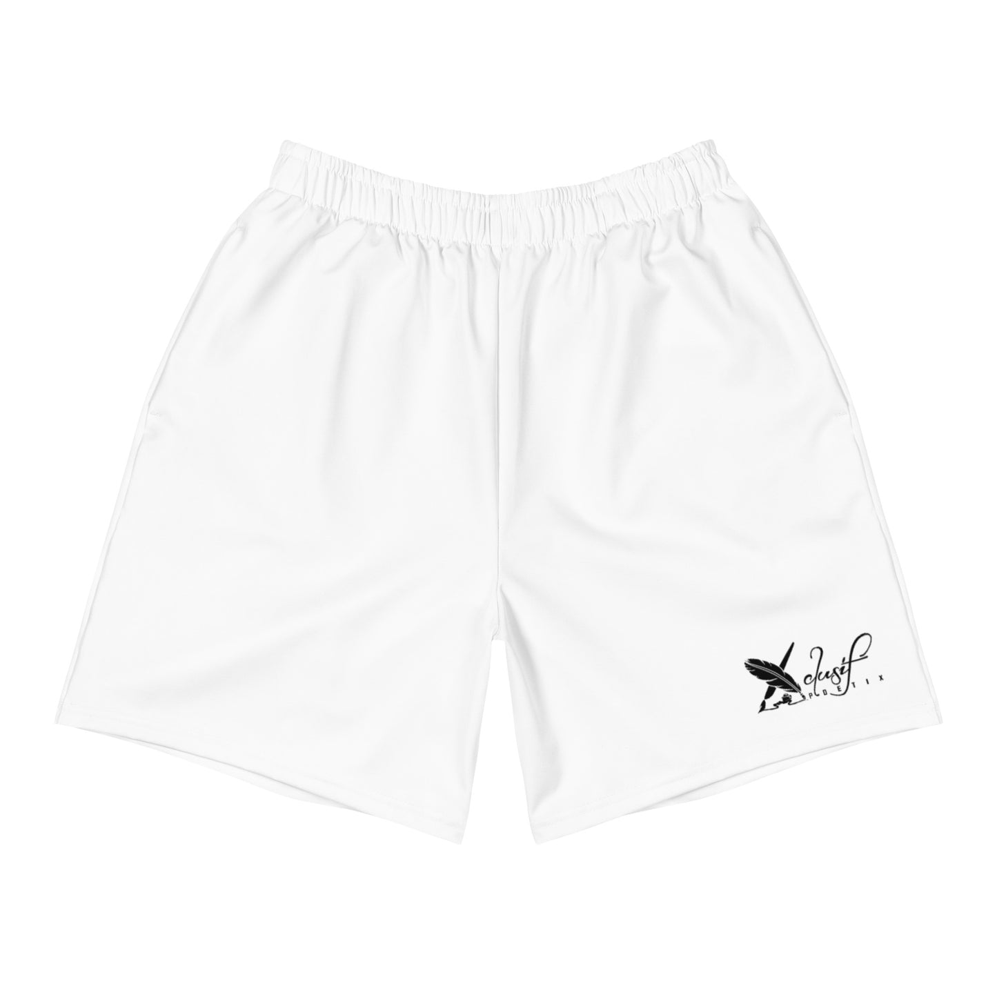 XCLUSIF POETIX WHITE & BLACK LOGO Men's Athletic Shorts