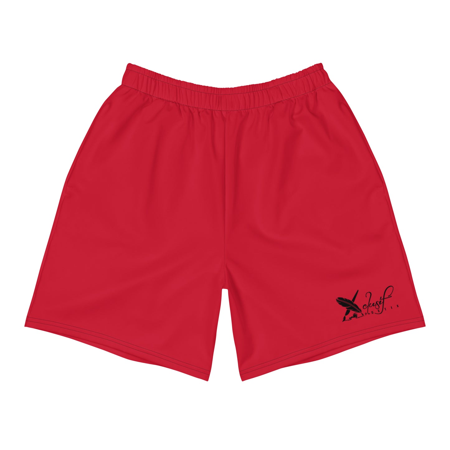 XCLUSIF POETIX RED & BLACK LOGO Men's Athletic Shorts