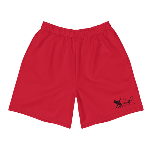 XCLUSIF POETIX RED & BLACK LOGO Men's Athletic Shorts