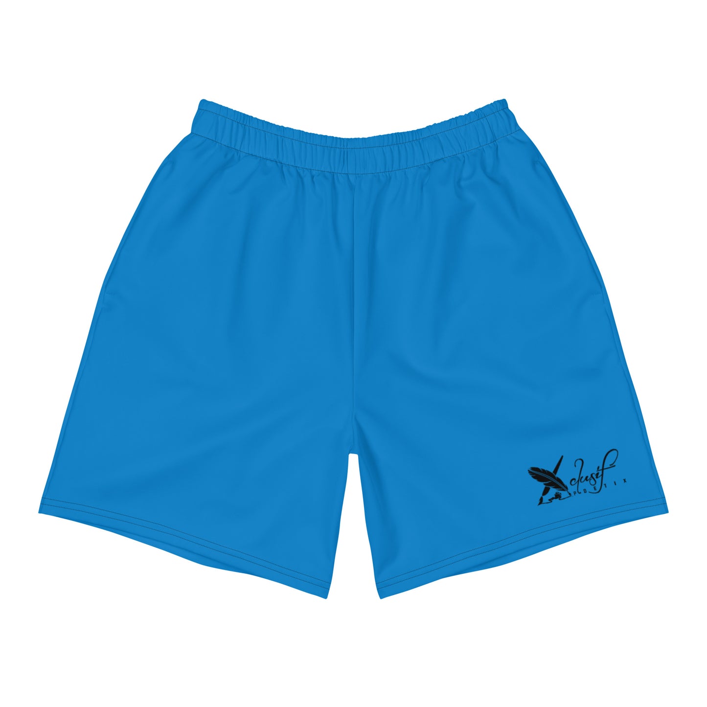 XCLUSIF POETIX BLUE & BLACK LOGO Men's Athletic Shorts