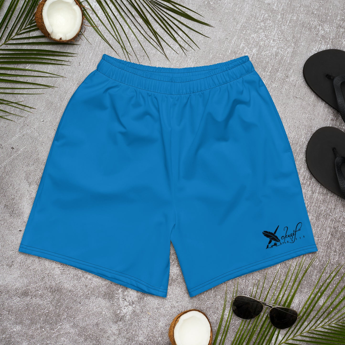 XCLUSIF POETIX BLUE & BLACK LOGO Men's Athletic Shorts