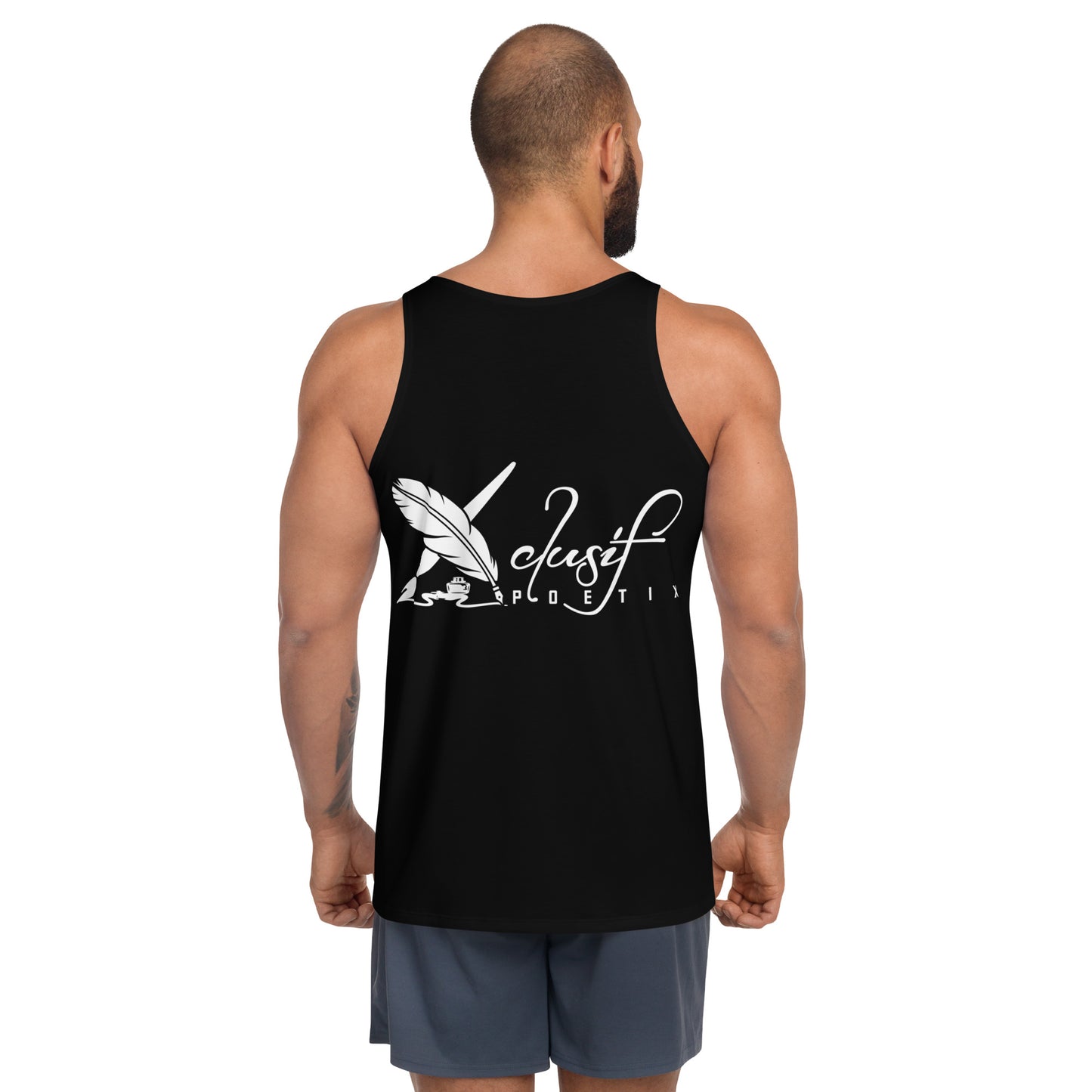 XCLUSIF POETIX BLACK & WHITE LOGO Unisex Tank Top