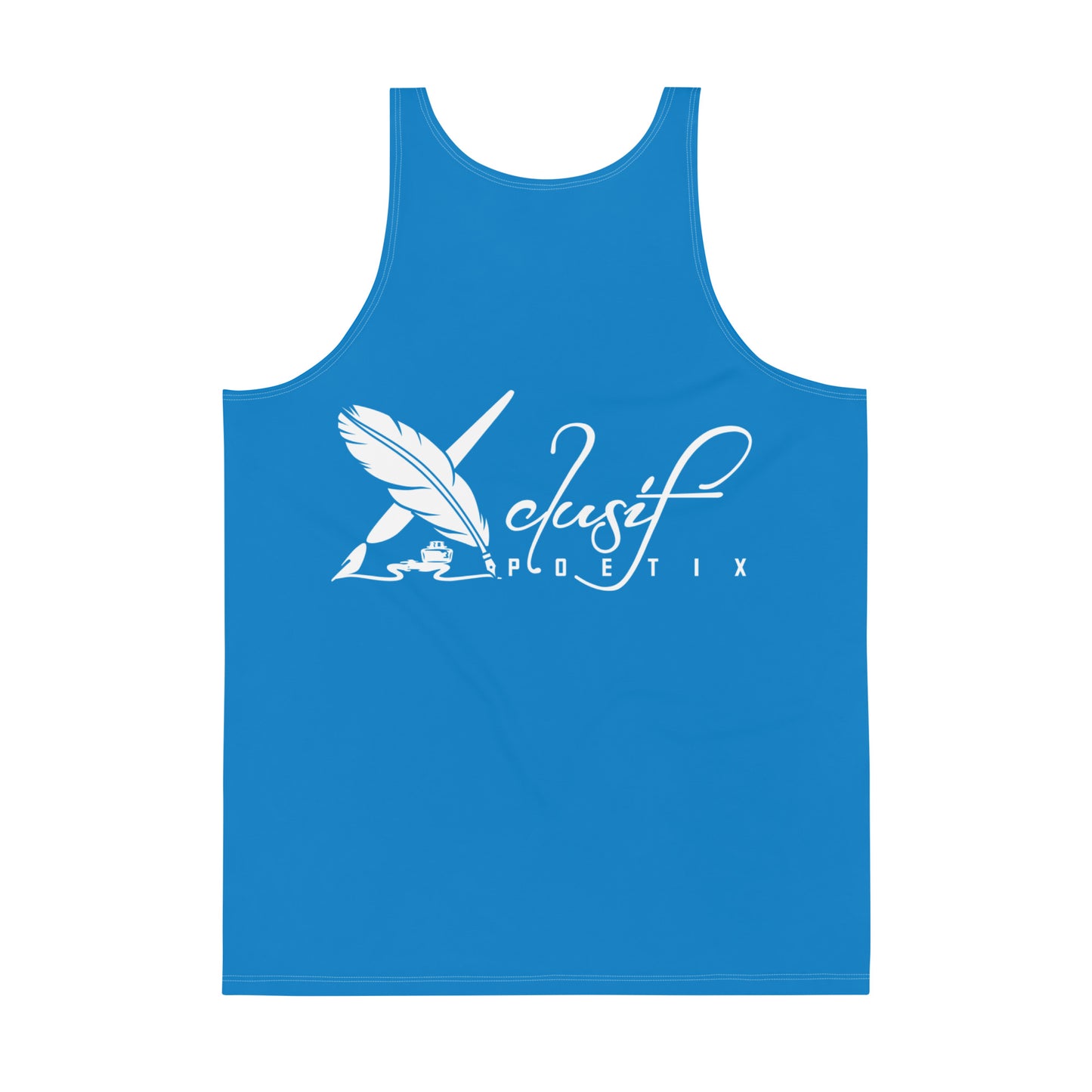 XCLUSIF POETIX BLUE & WHITE LOGO Unisex Tank Top