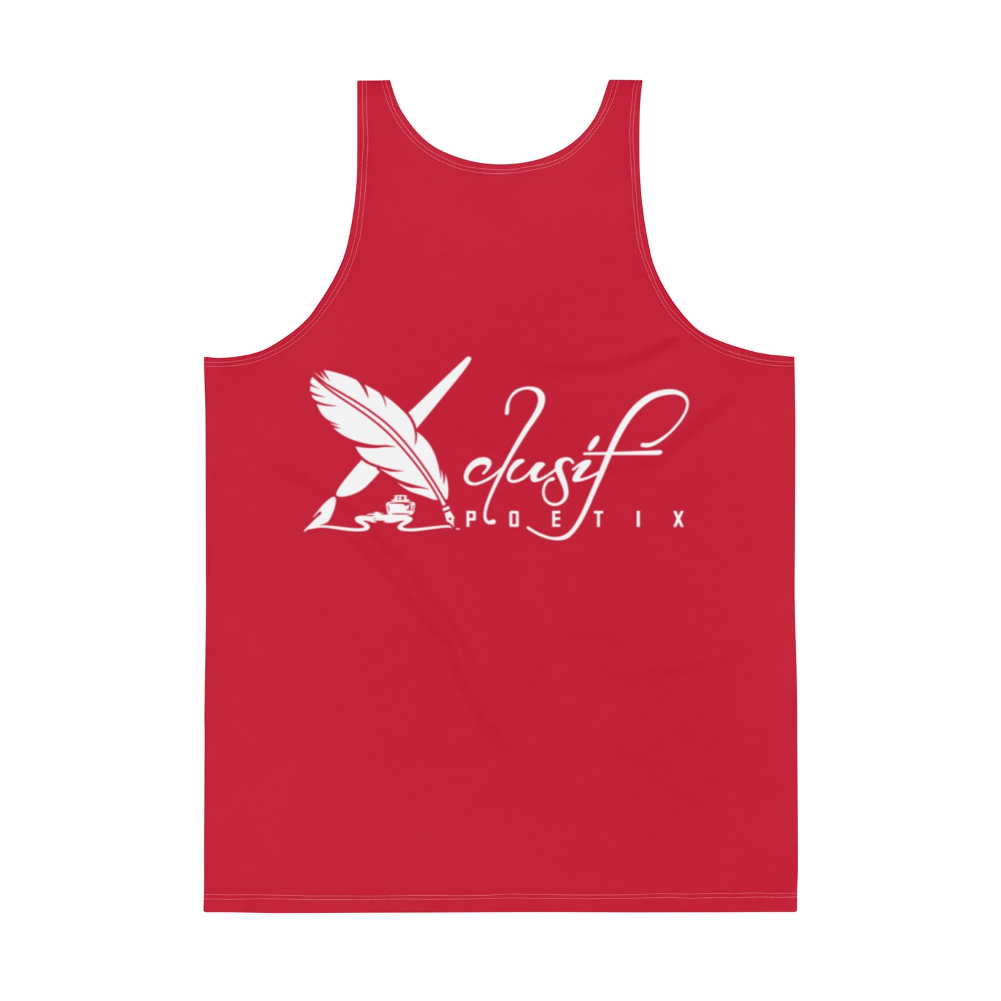 XCLUSIF POETIX RED & WHITE LOGO Unisex Tank Top