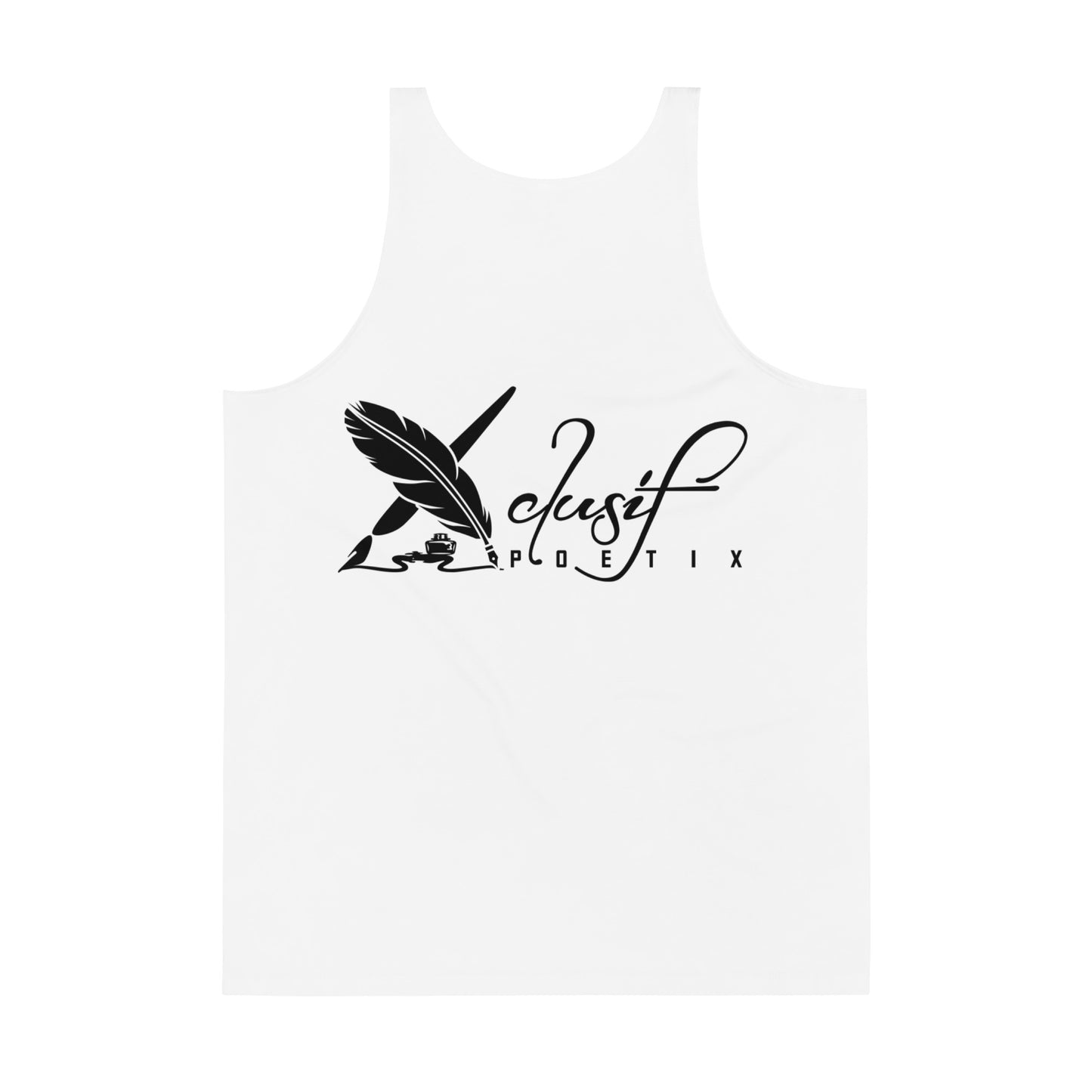 XCLUSIF POETIX WHITE & BLACK LOGO Unisex Tank Top