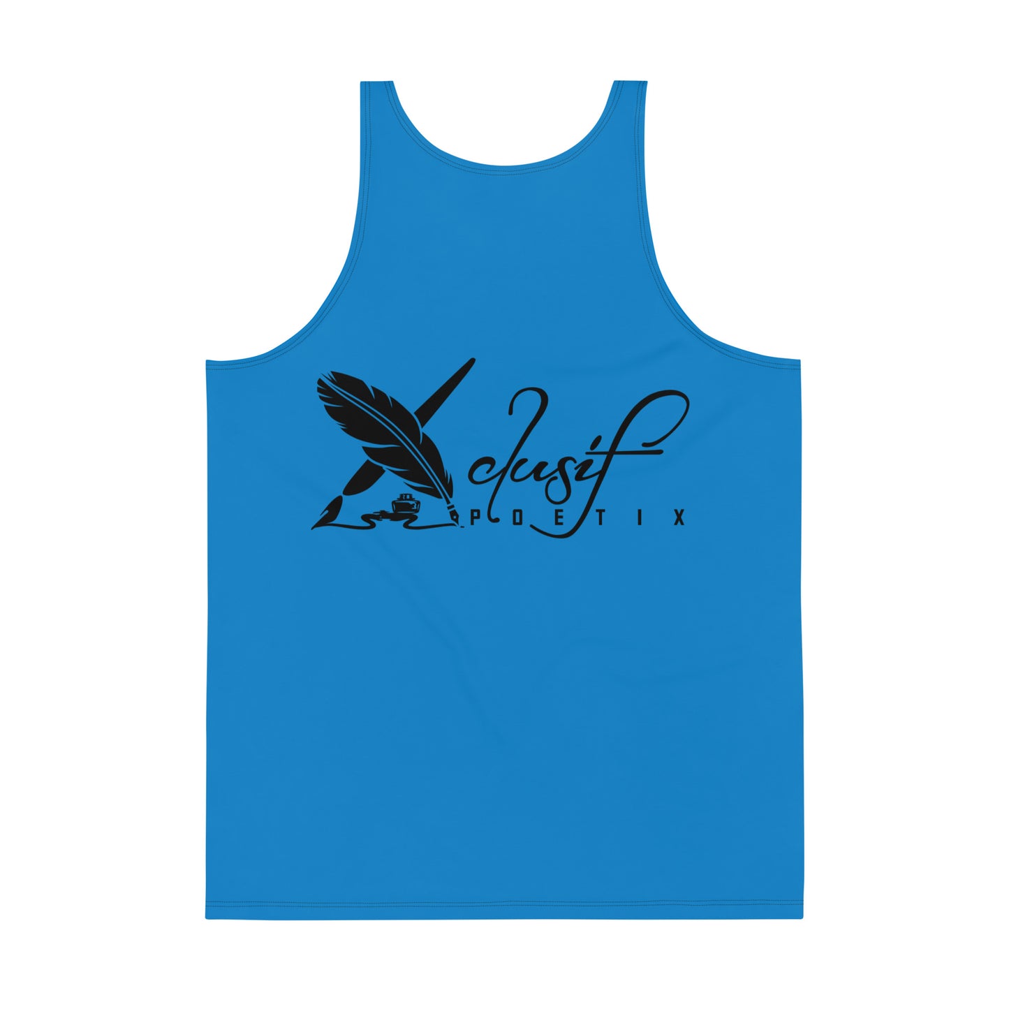 XCLUSIF POETIX BLUE & BLACK LOGO Unisex Tank Top