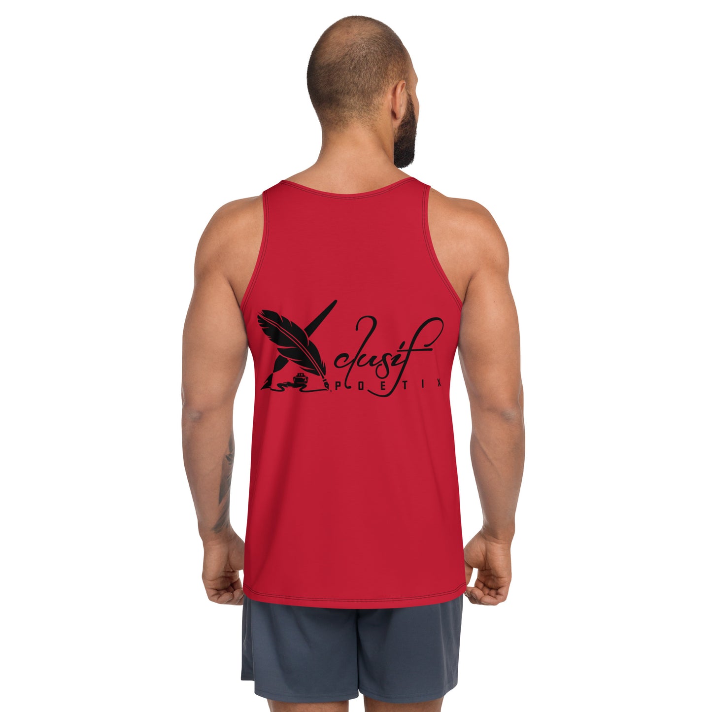 XCLUSIF POETIX RED & BLACK LOGO Unisex Tank Top