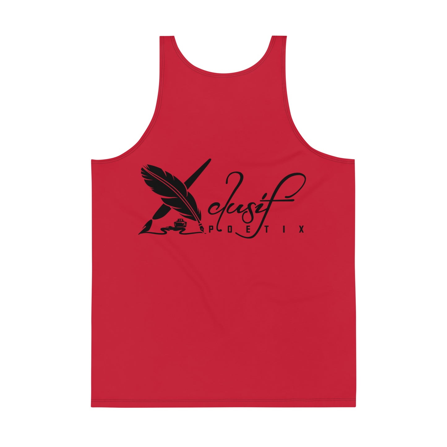 XCLUSIF POETIX RED & BLACK LOGO Unisex Tank Top