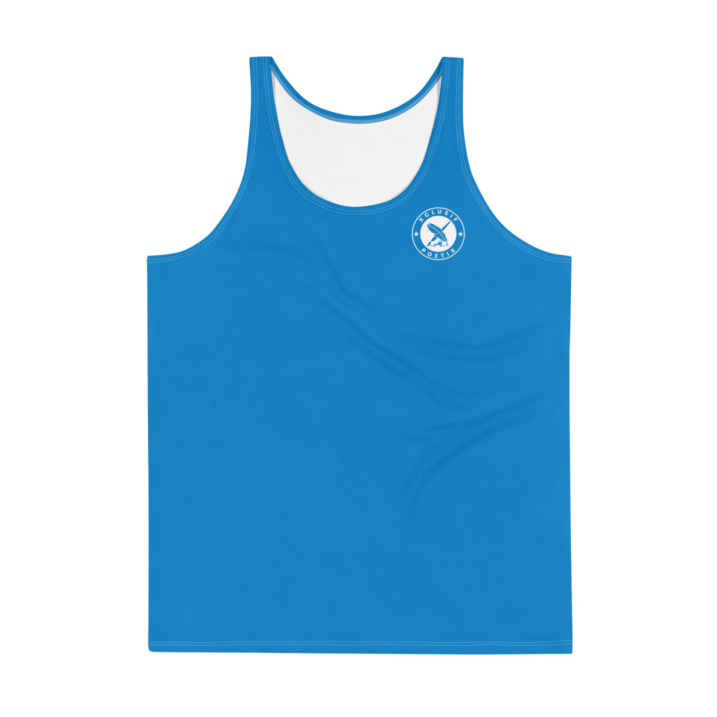 XCLUSIF POETIX BLUE & WHITE LOGO Unisex Tank Top