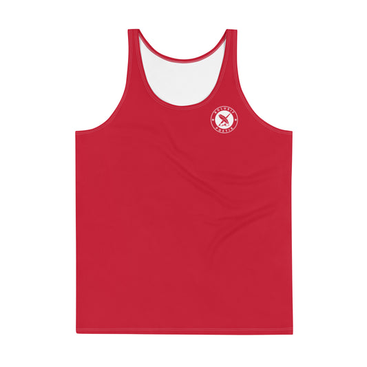 XCLUSIF POETIX RED & WHITE LOGO Unisex Tank Top