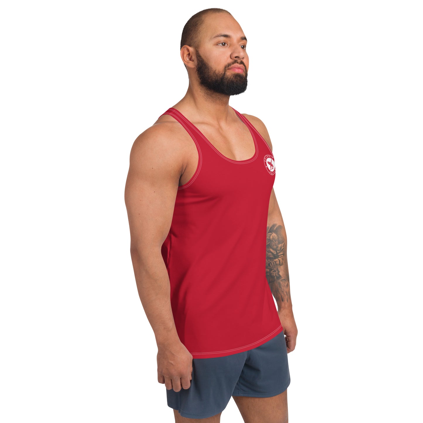 XCLUSIF POETIX RED & WHITE LOGO Unisex Tank Top