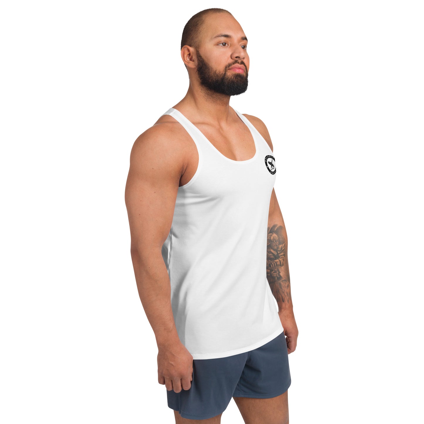 XCLUSIF POETIX WHITE & BLACK LOGO Unisex Tank Top