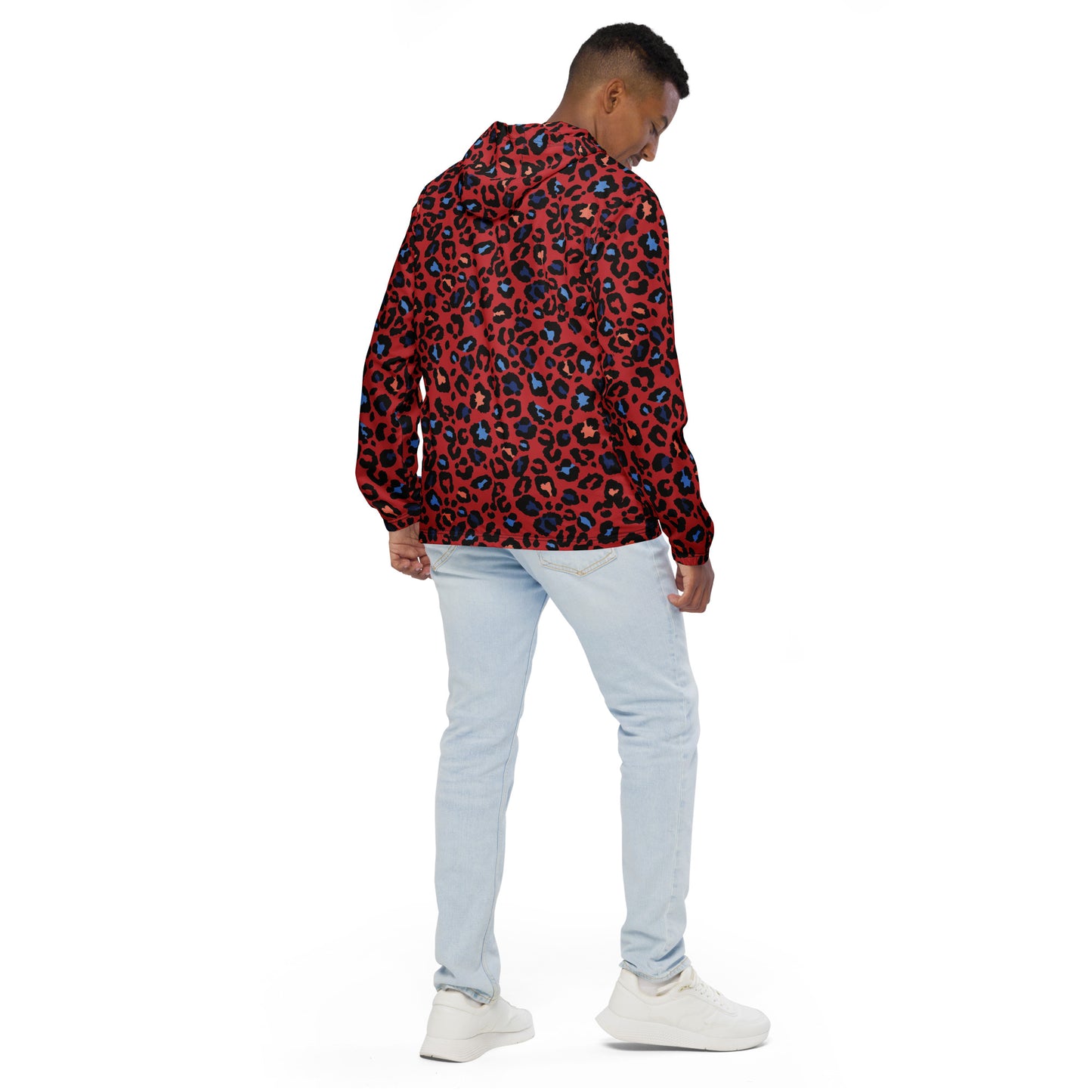 XCLUSIF POETIX RED LEOPARD Men’s windbreaker