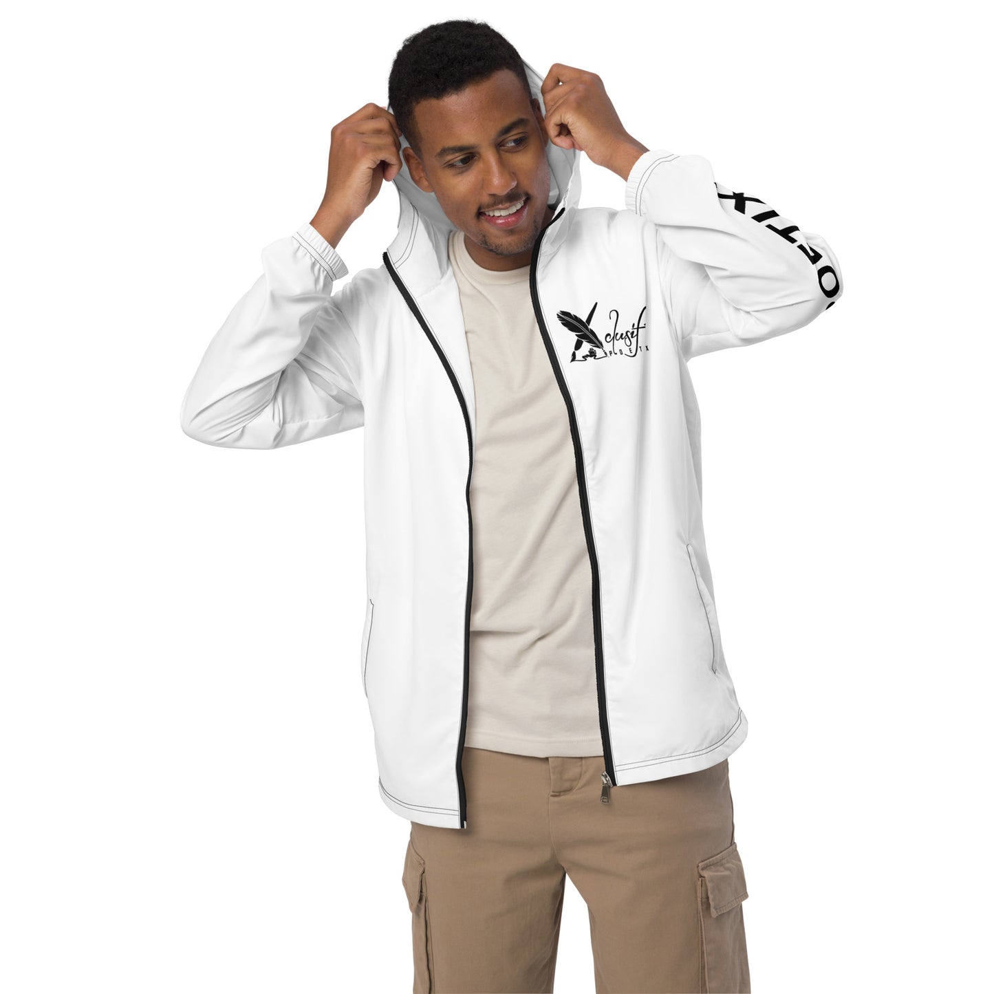 XCLUSIF POETIX WHITE & BLACK Men’s windbreaker