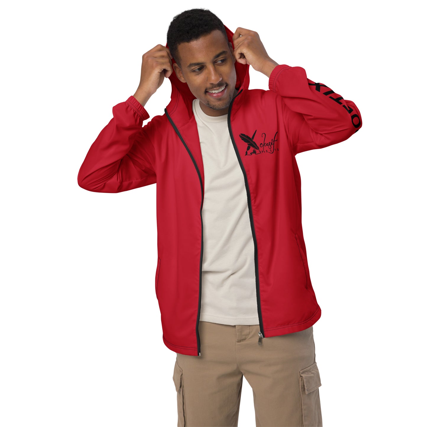 XCLUSIF POETIX RED & BLACK Men’s windbreaker