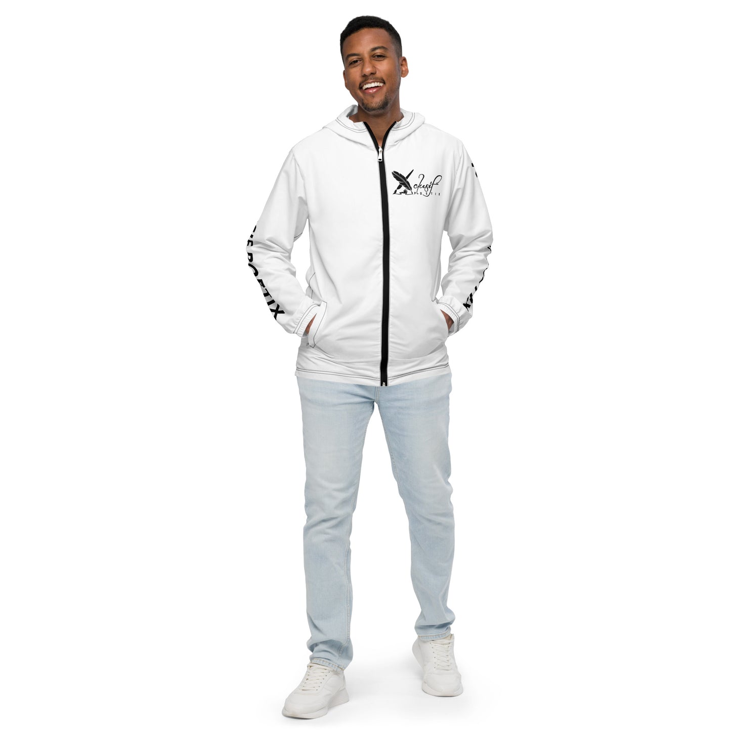 XCLUSIF POETIX WHITE & BLACK Men’s windbreaker