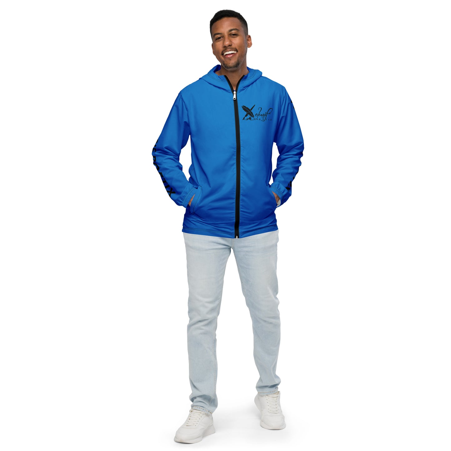 XCLUSIF POETIX BLUE & BLACK Men’s windbreaker