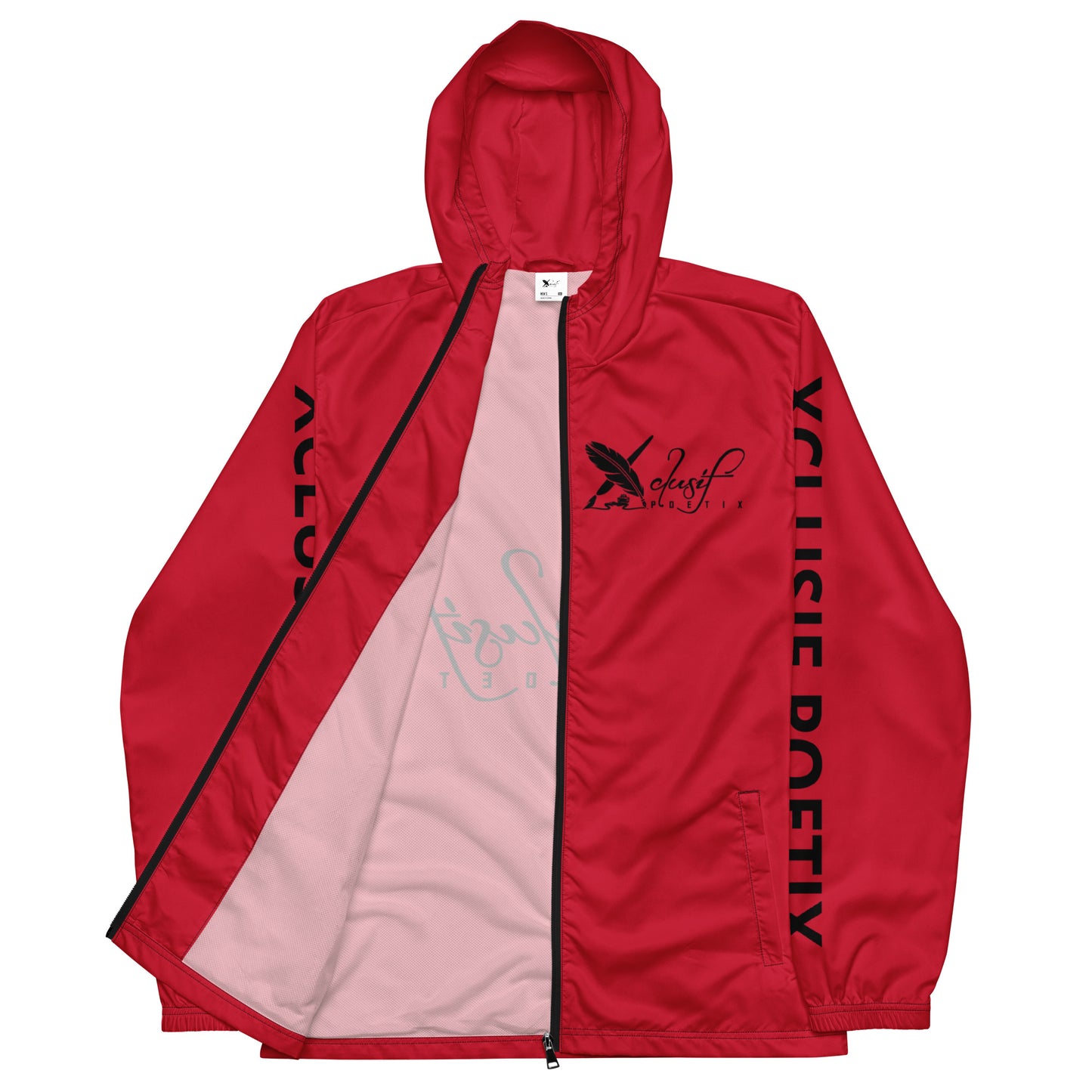 XCLUSIF POETIX RED & BLACK Men’s windbreaker