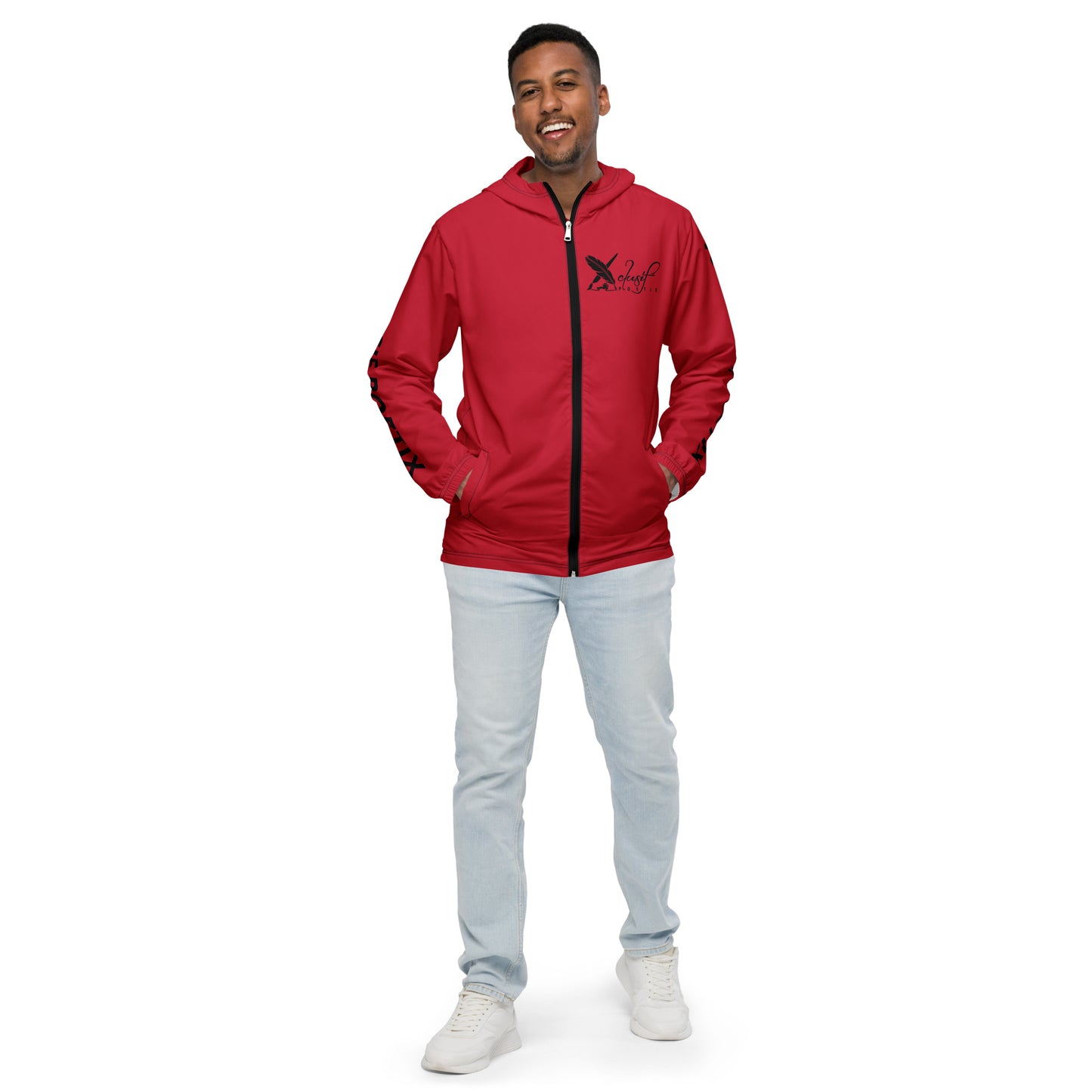 XCLUSIF POETIX RED & BLACK Men’s windbreaker