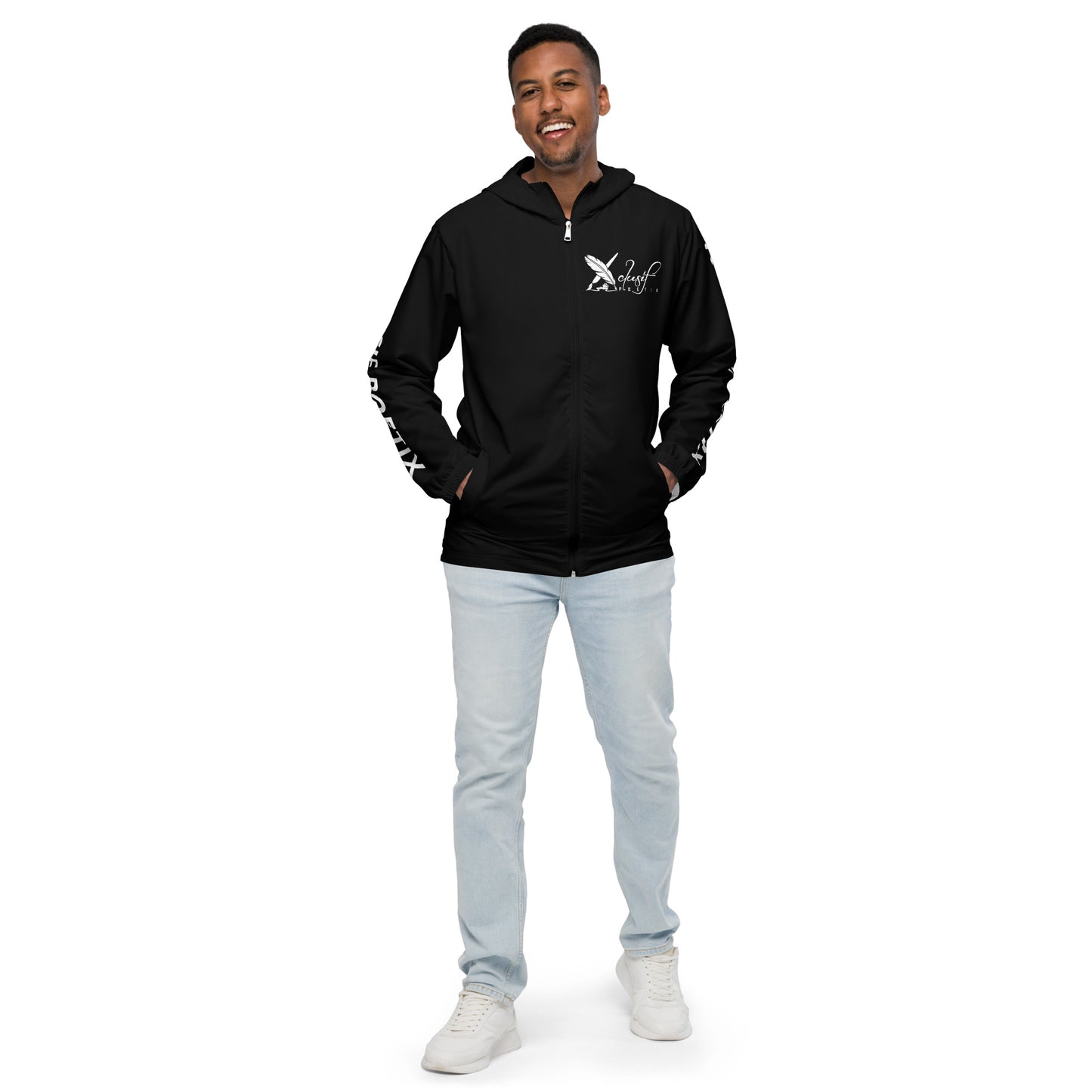 XCLUSIF POETIX BLACK & WHITE Men’s windbreaker