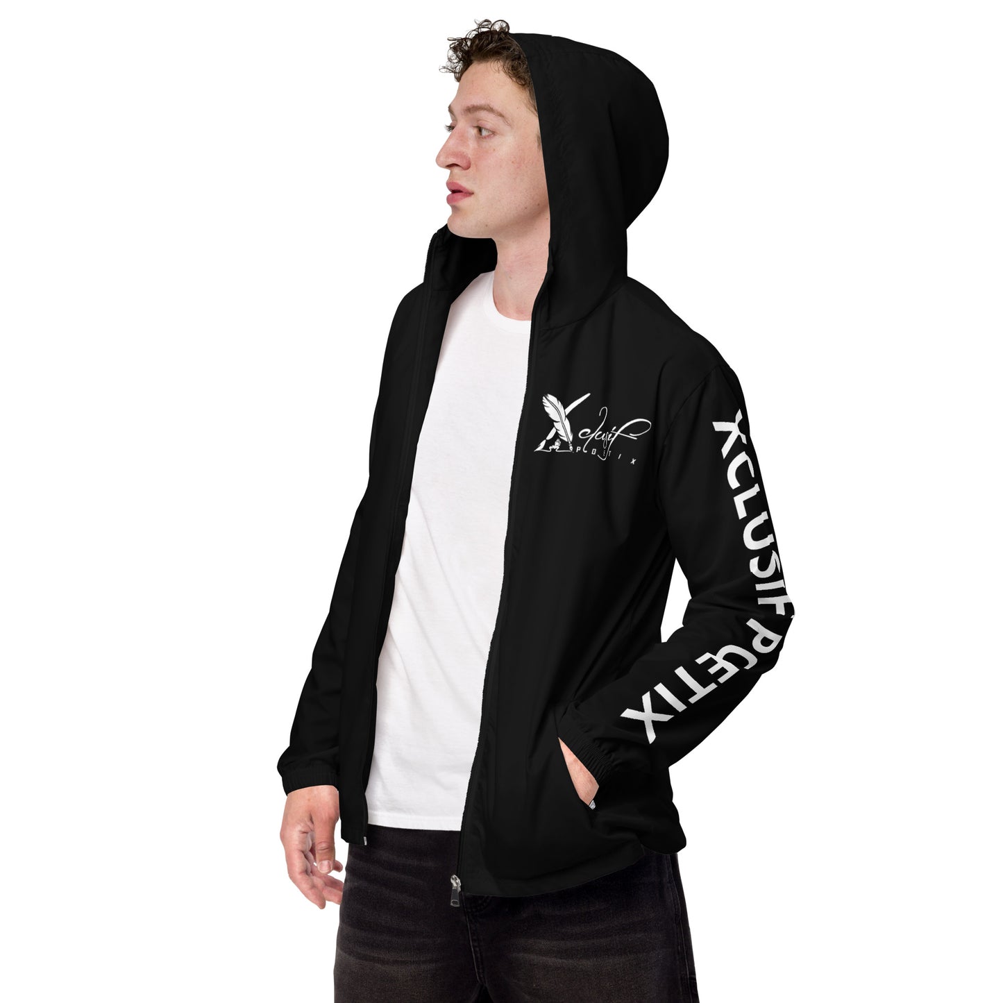 XCLUSIF POETIX BLACK & WHITE Men’s windbreaker