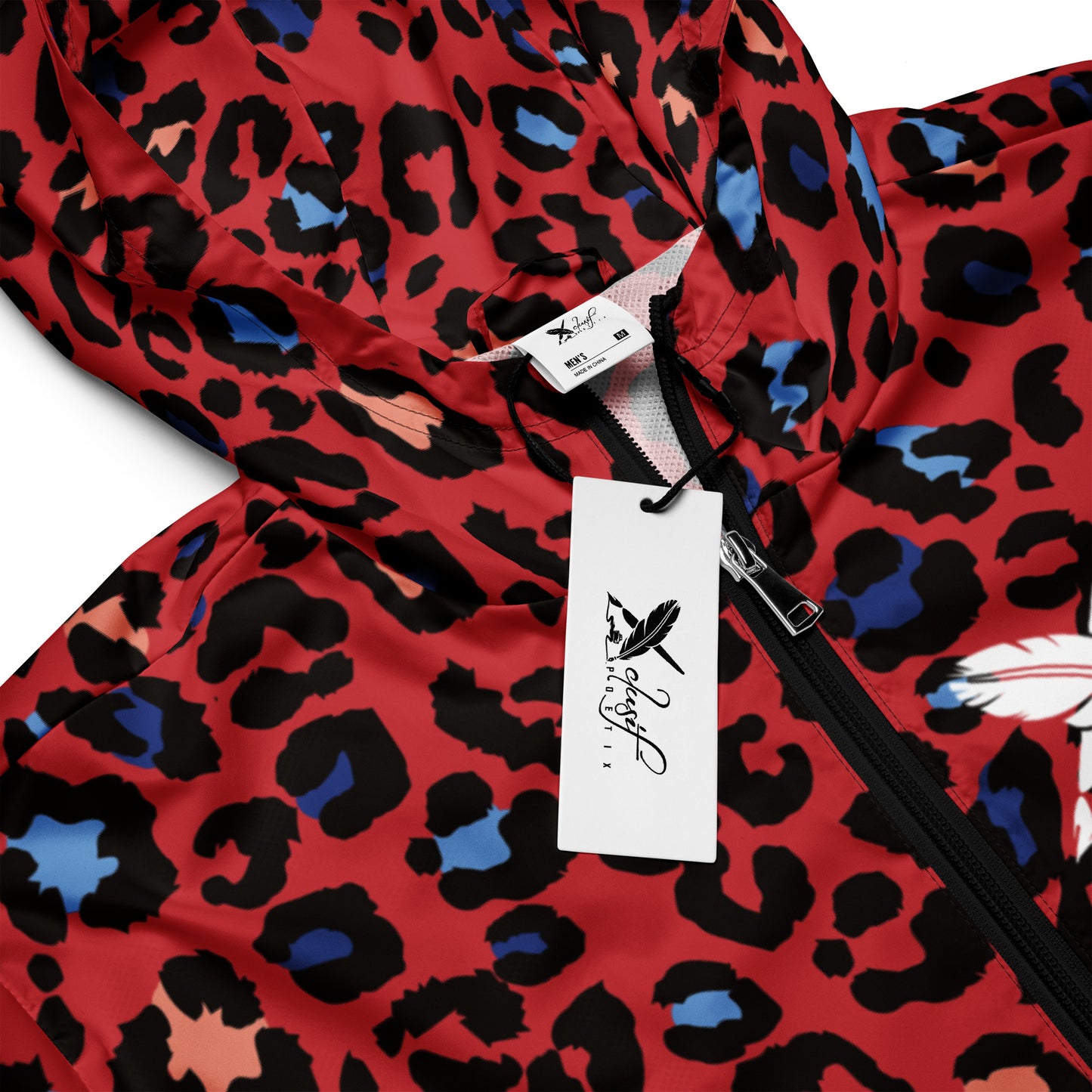 XCLUSIF POETIX RED LEOPARD Men’s windbreaker