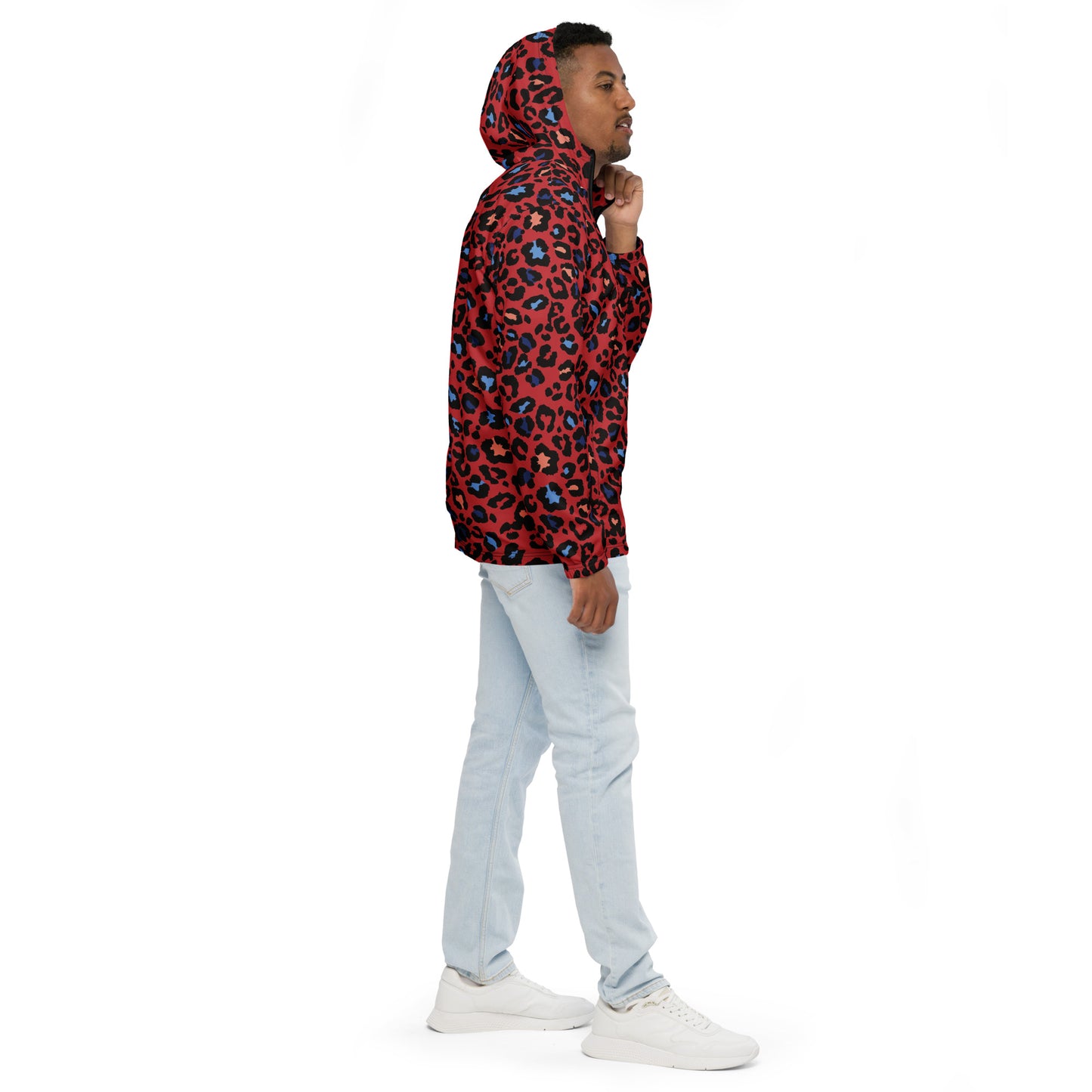 XCLUSIF POETIX RED LEOPARD Men’s windbreaker