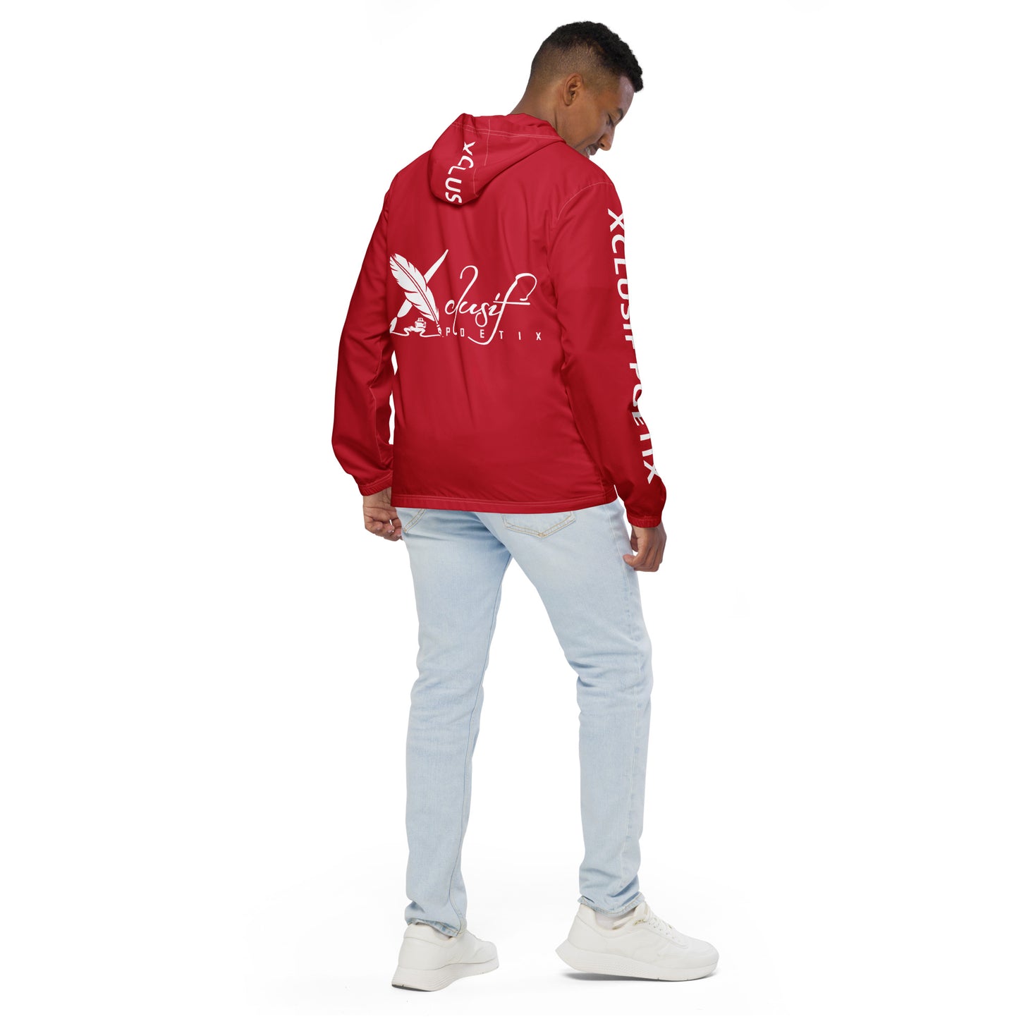 XCLUSIF POETIX RED & WHITE Men’s windbreaker