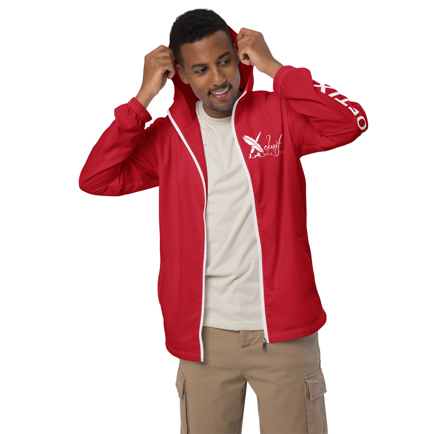 XCLUSIF POETIX RED & WHITE Men’s windbreaker