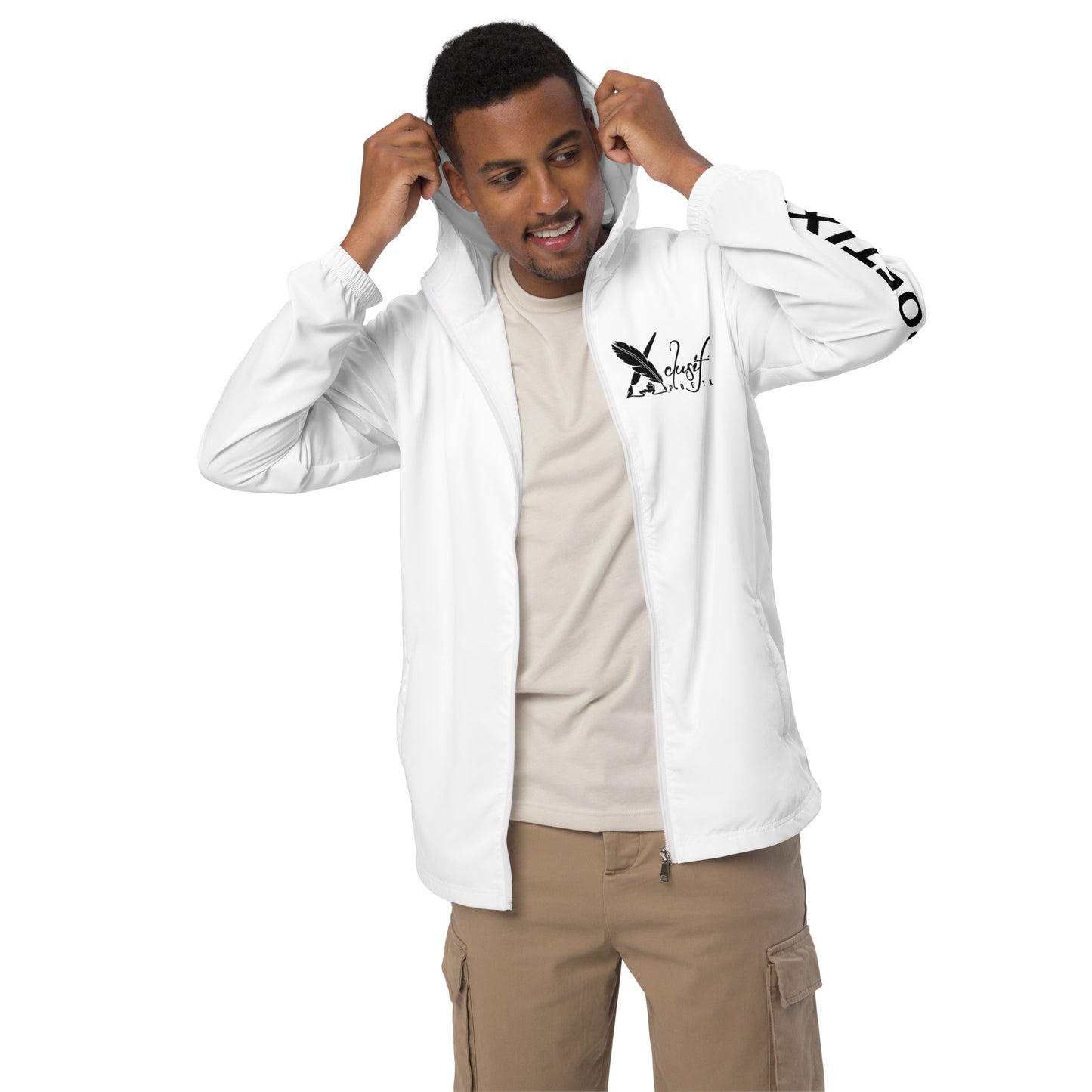 XCLUSIF POETIX WHITE & BLACK Men’s windbreaker