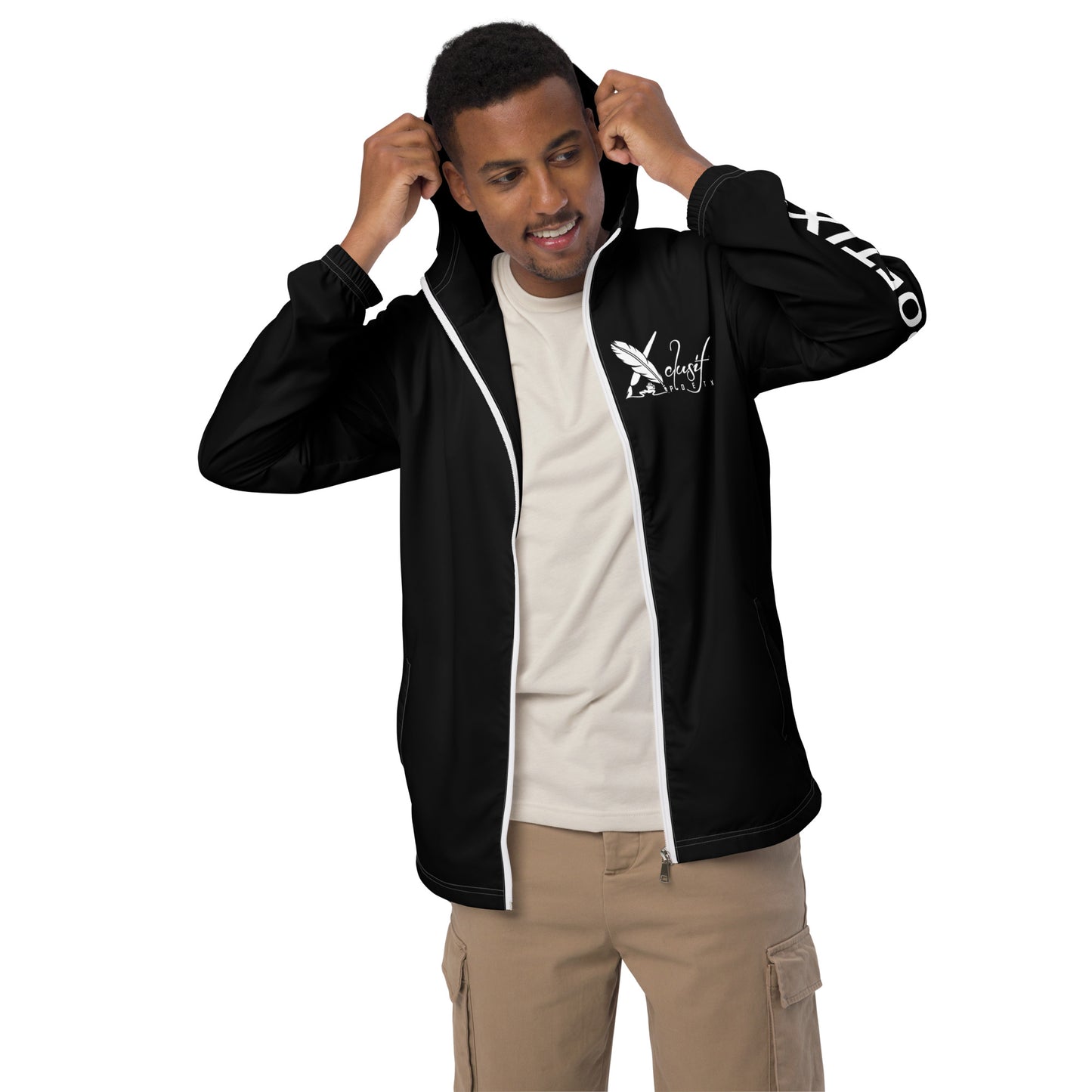 XCLUSIF POETIX BLACK & WHITE Men’s windbreaker