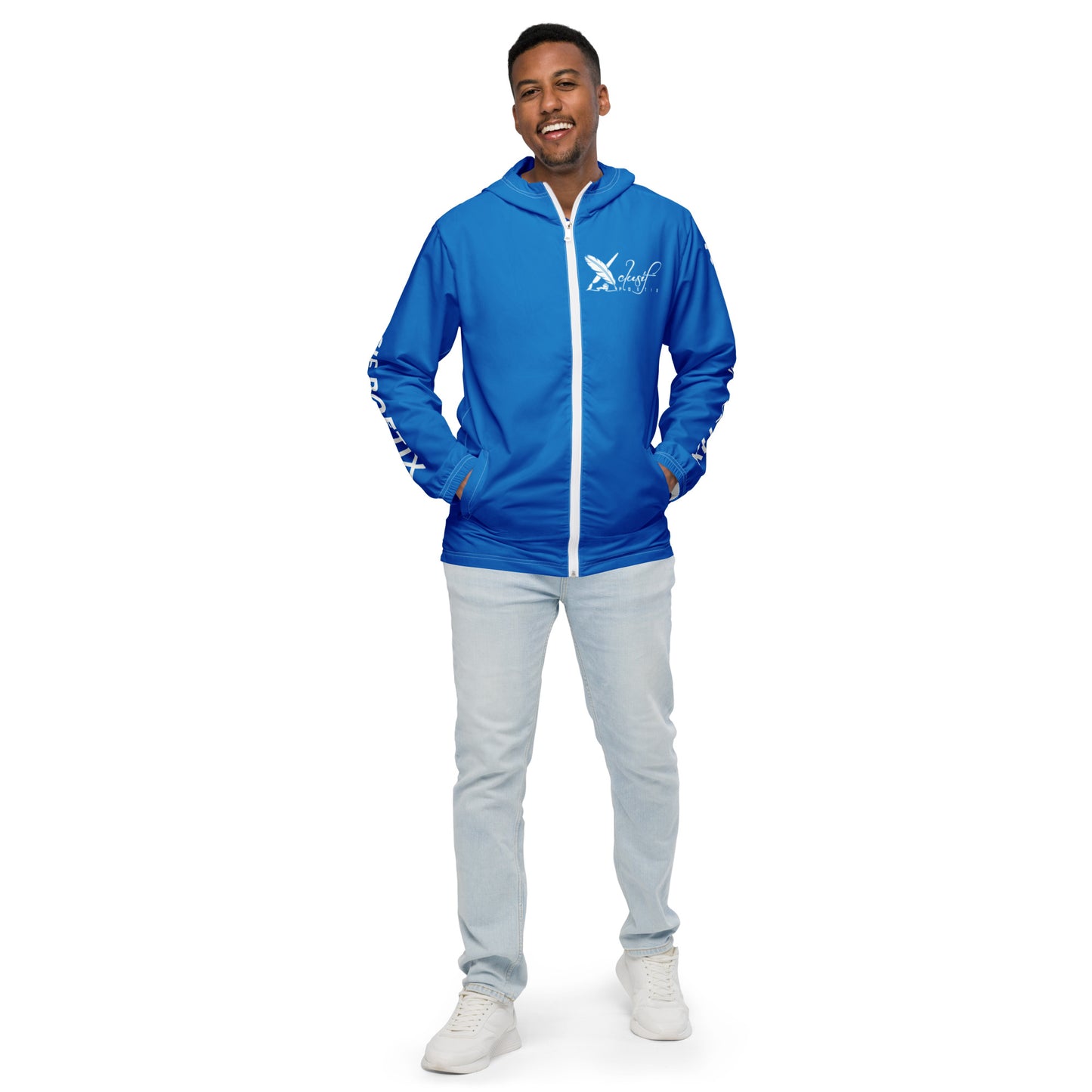 XCLUSIF POETIX BLUE & WHITE Men’s windbreaker