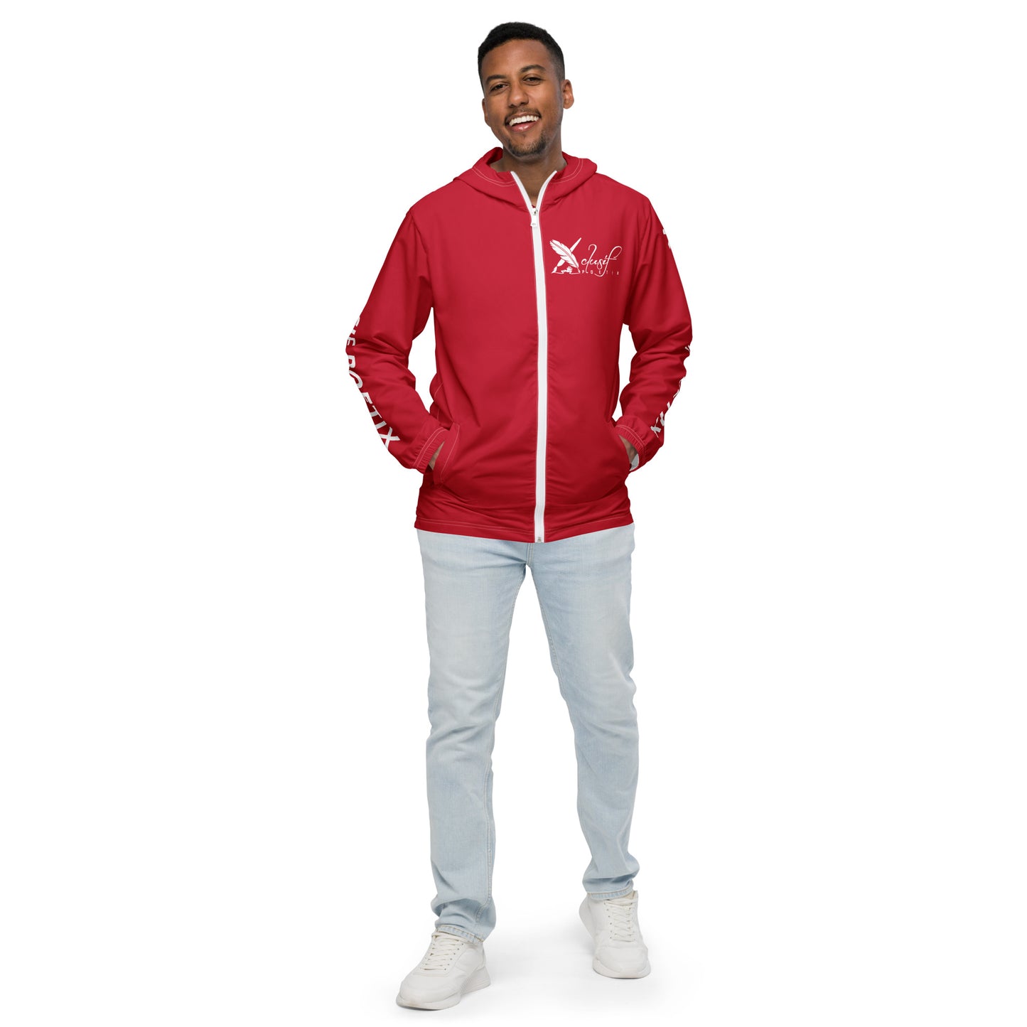 XCLUSIF POETIX RED & WHITE Men’s windbreaker