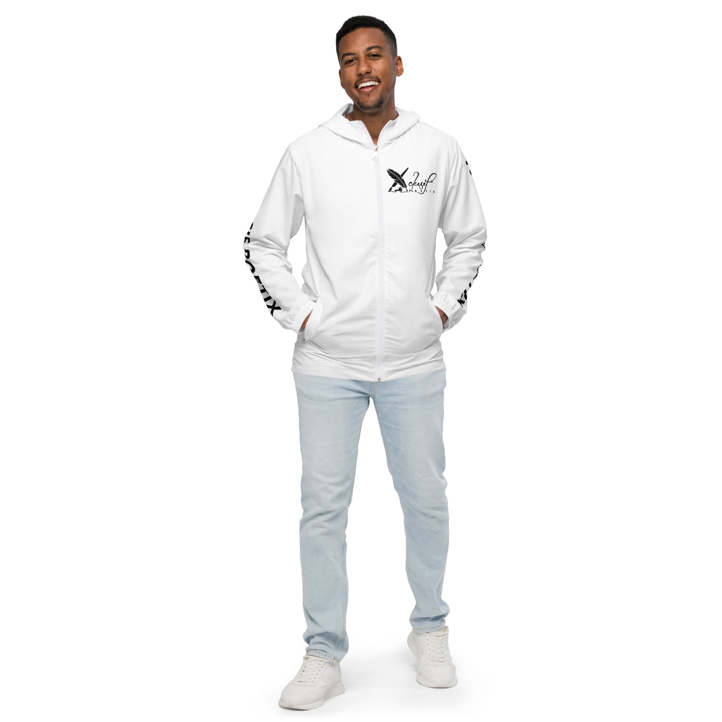 XCLUSIF POETIX WHITE & BLACK Men’s windbreaker