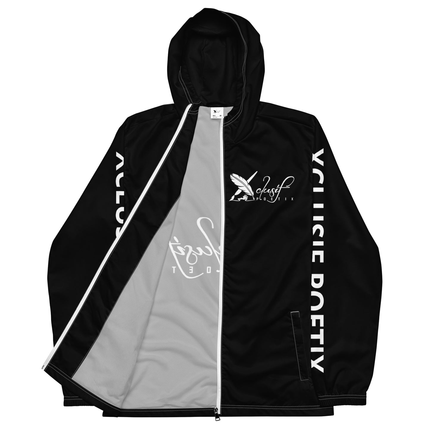 XCLUSIF POETIX BLACK & WHITE Men’s windbreaker