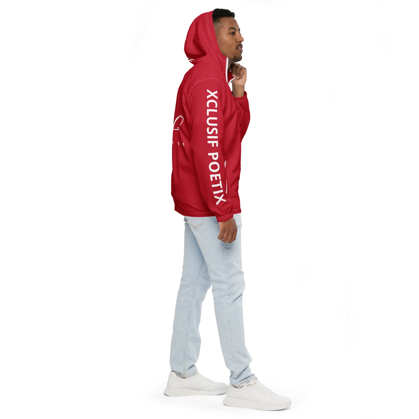 XCLUSIF POETIX RED & WHITE Men’s windbreaker