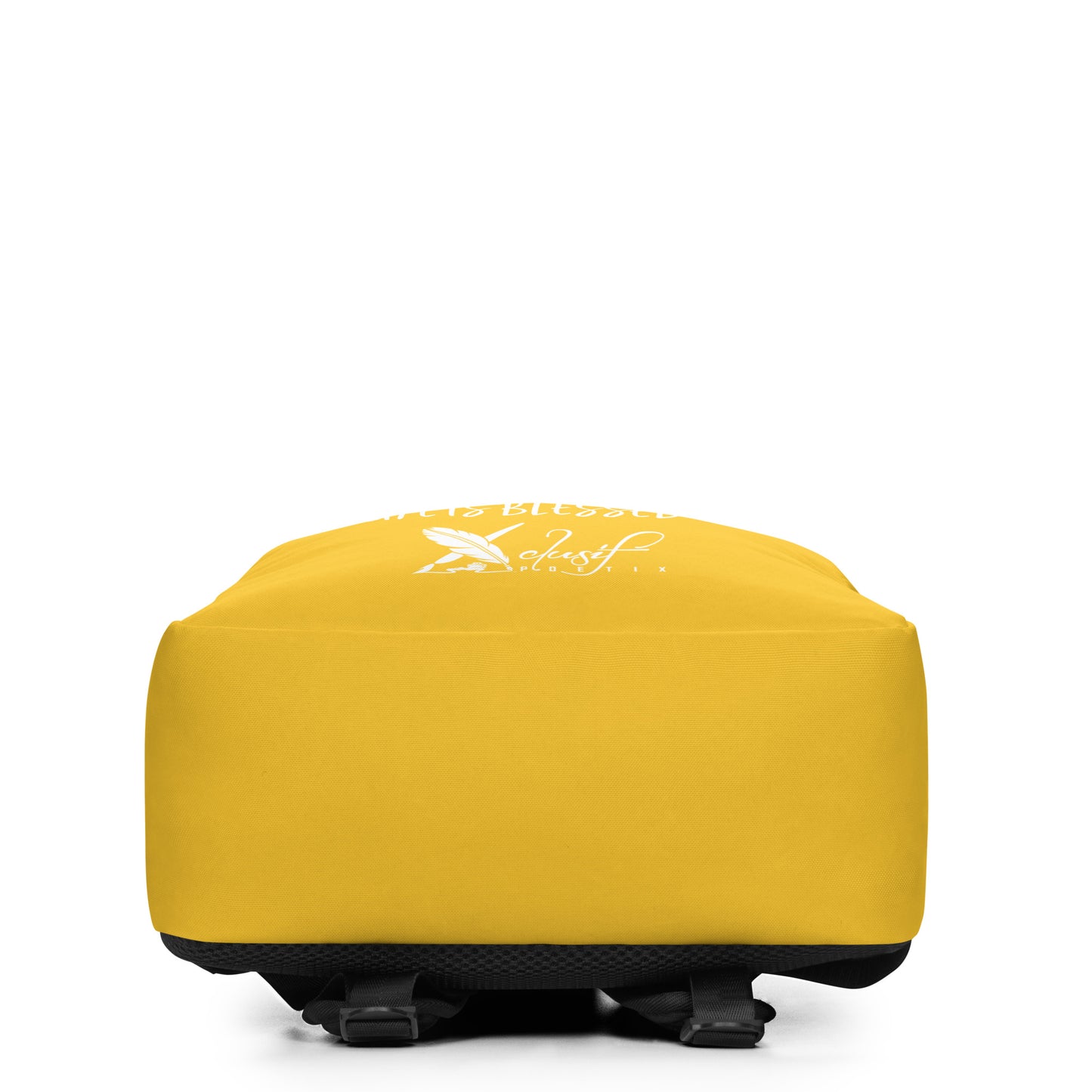 BLESSED BY XCLUSIF POETIX YELLOW & WHITE Minimalist Backpack