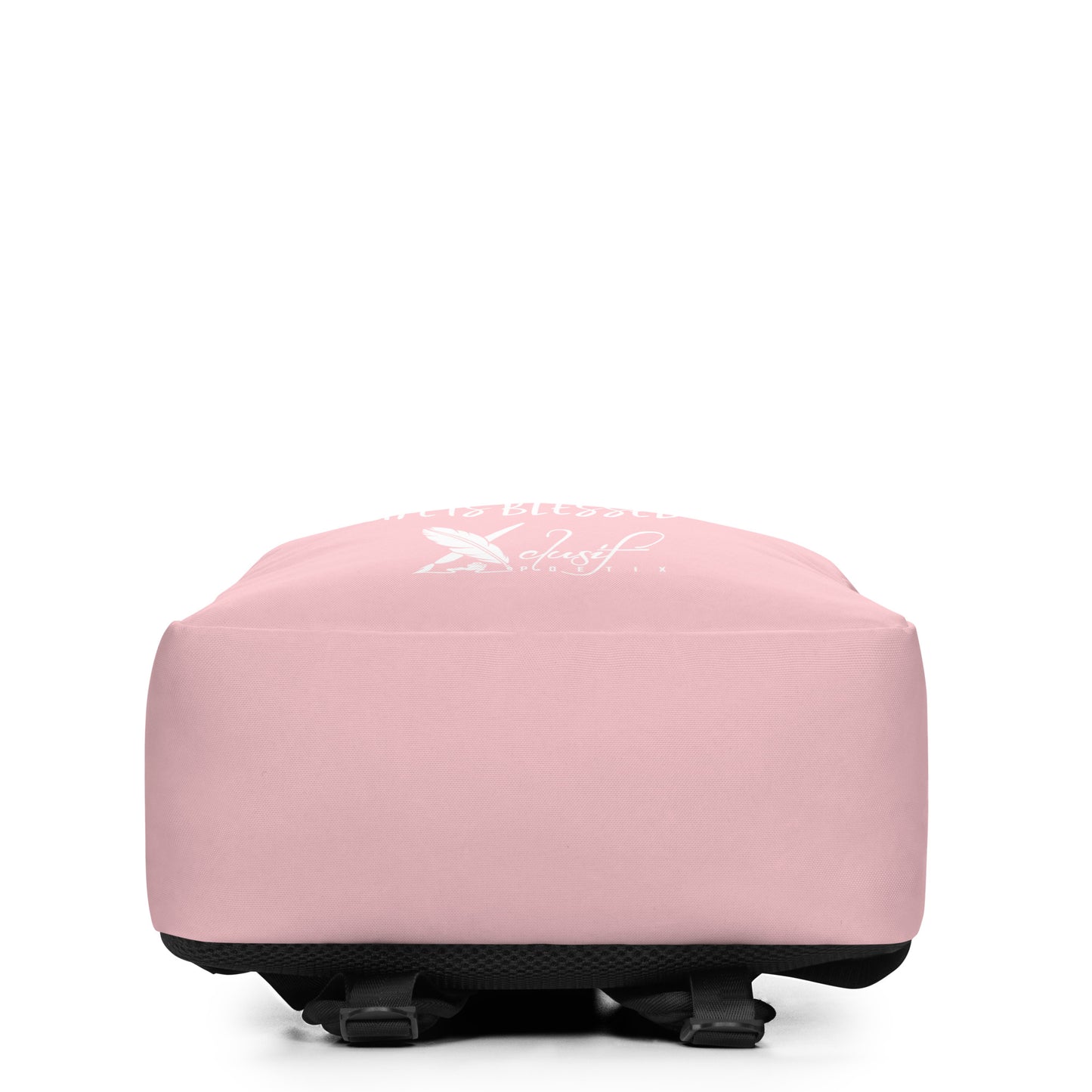 BLESSED BY XCLUSIF POETIX PINK & WHITE Minimalist Backpack