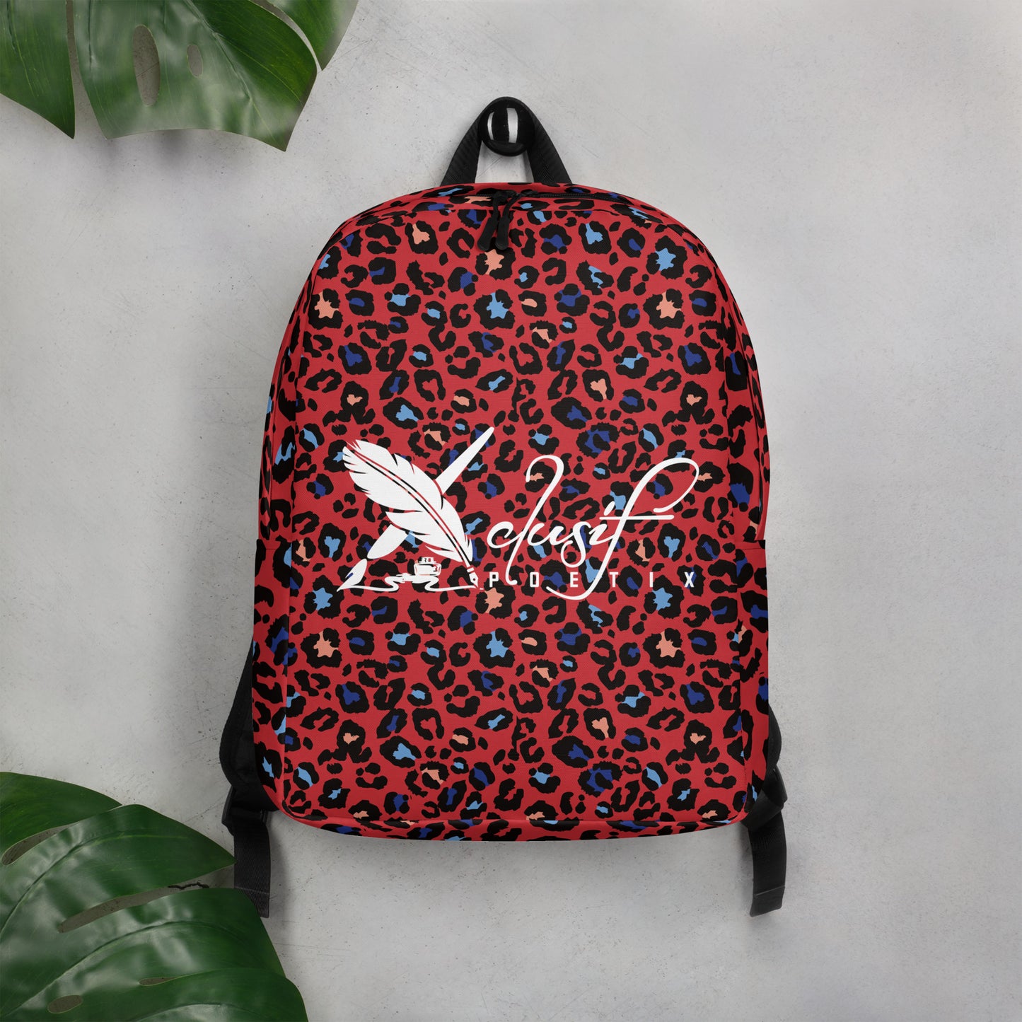 XCLUSIF POETIX RED LEOPARD Minimalist Backpack